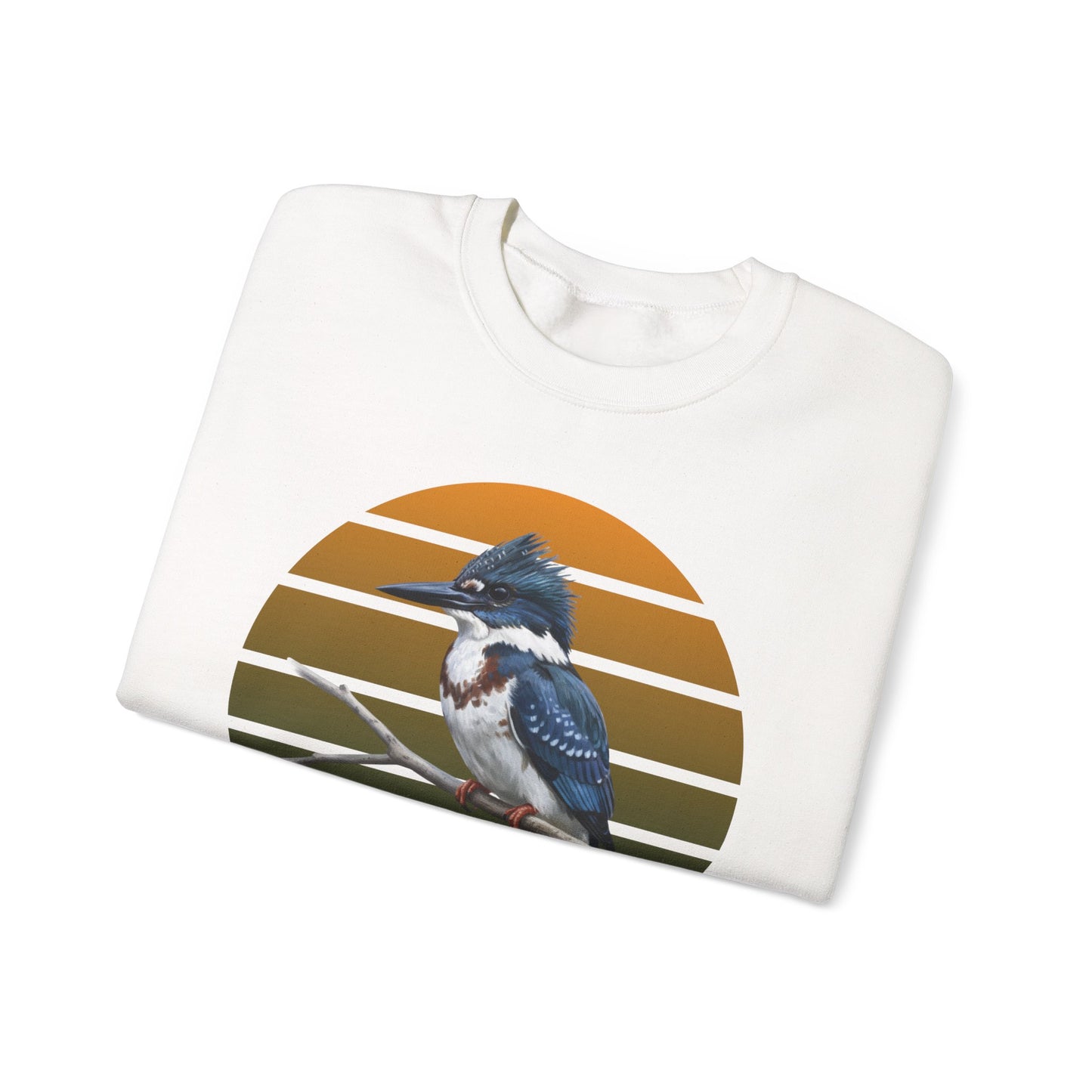 Belted Kingfisher Sweatshirt | Bird Watcher Crewneck | Unisex Songbird Gift for Bird Lovers