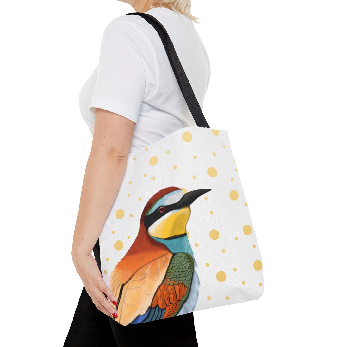 ビーイーター ゴールデンドット バード トートバッグ 16インチ×16インチ ホワイト