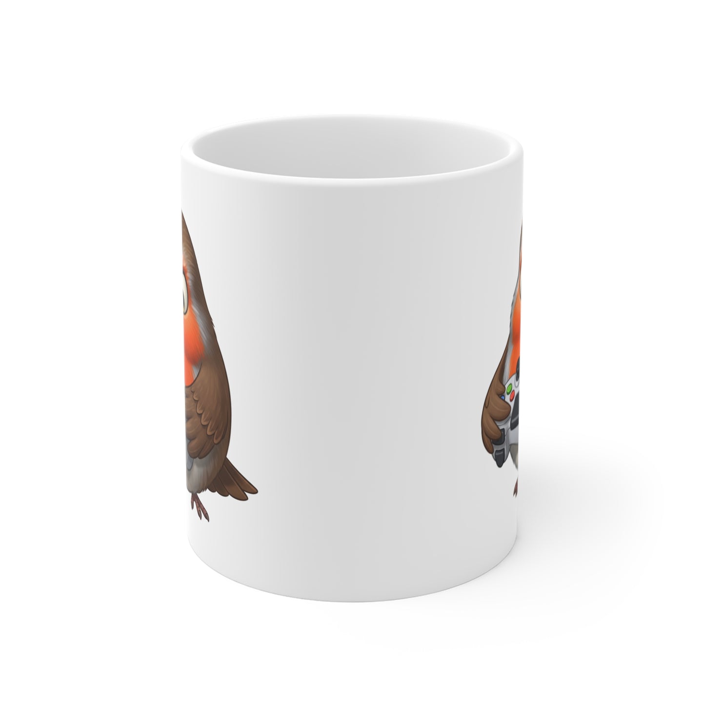 Robin with Controller Video Games Gaming Bird Mug 11oz