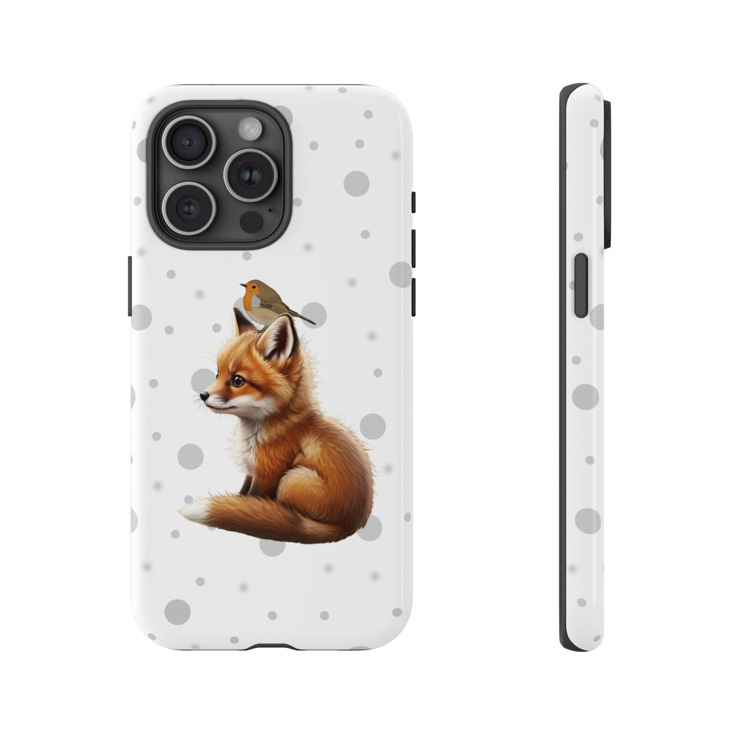 Rotkehlchen mit Fuchs iPhone & Google Pixel Tiermotiv Handyhülle - Tierisch guter Schutz