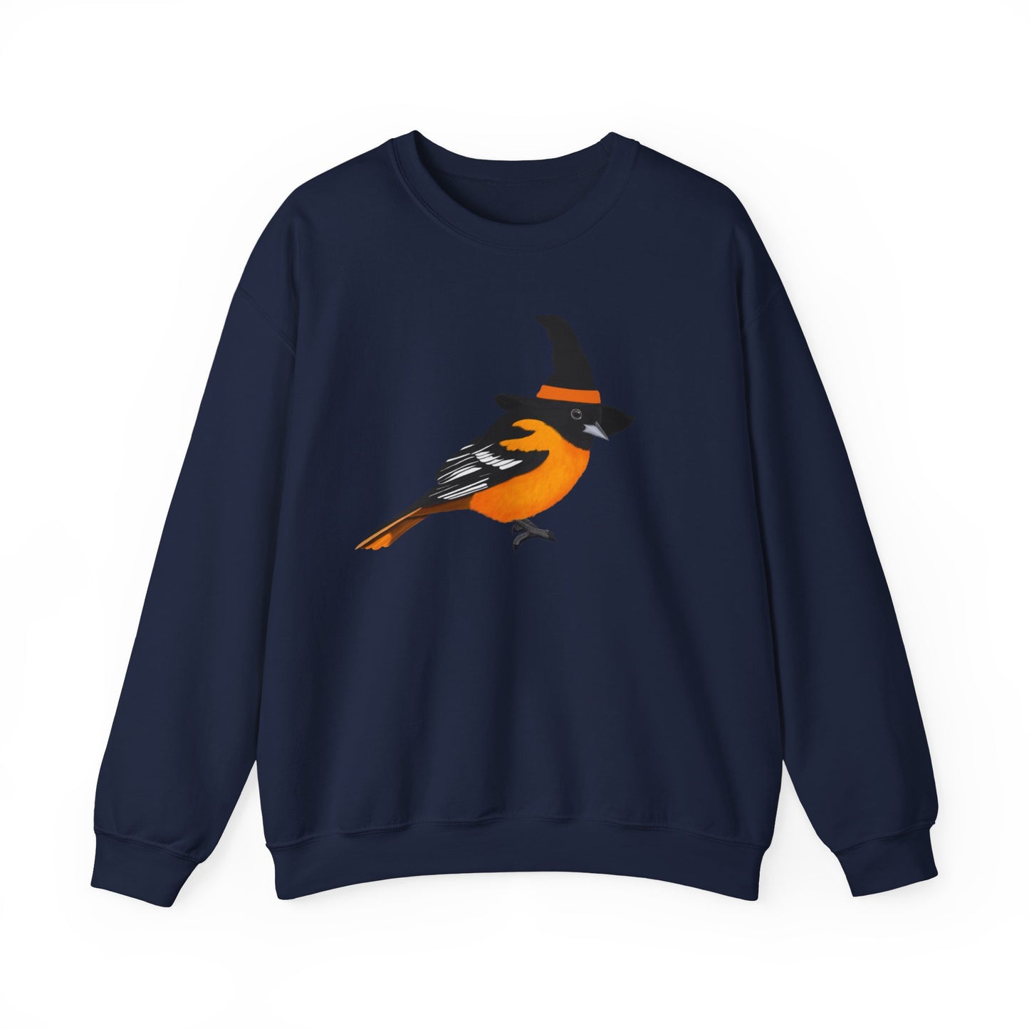 Baltimore Oriole Halloween Witch Birdwatcher Biologist Bird Sweatshirt
