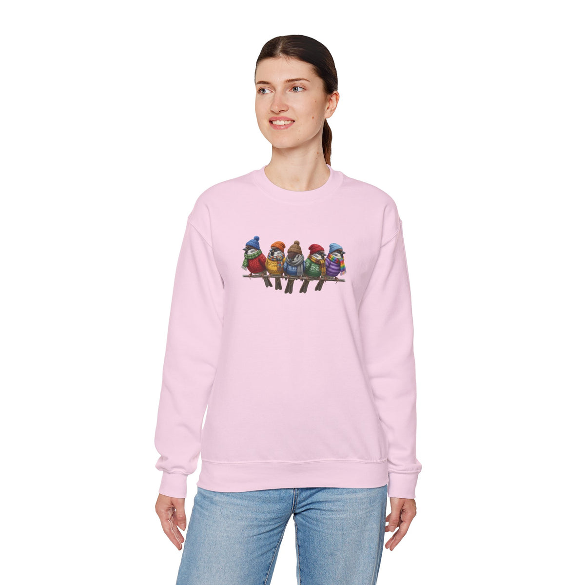 Tree Sparrows Sweatshirt | Bird Watcher Crewneck | Unisex Songbirds Wearing Knit Gift for Bird Lovers