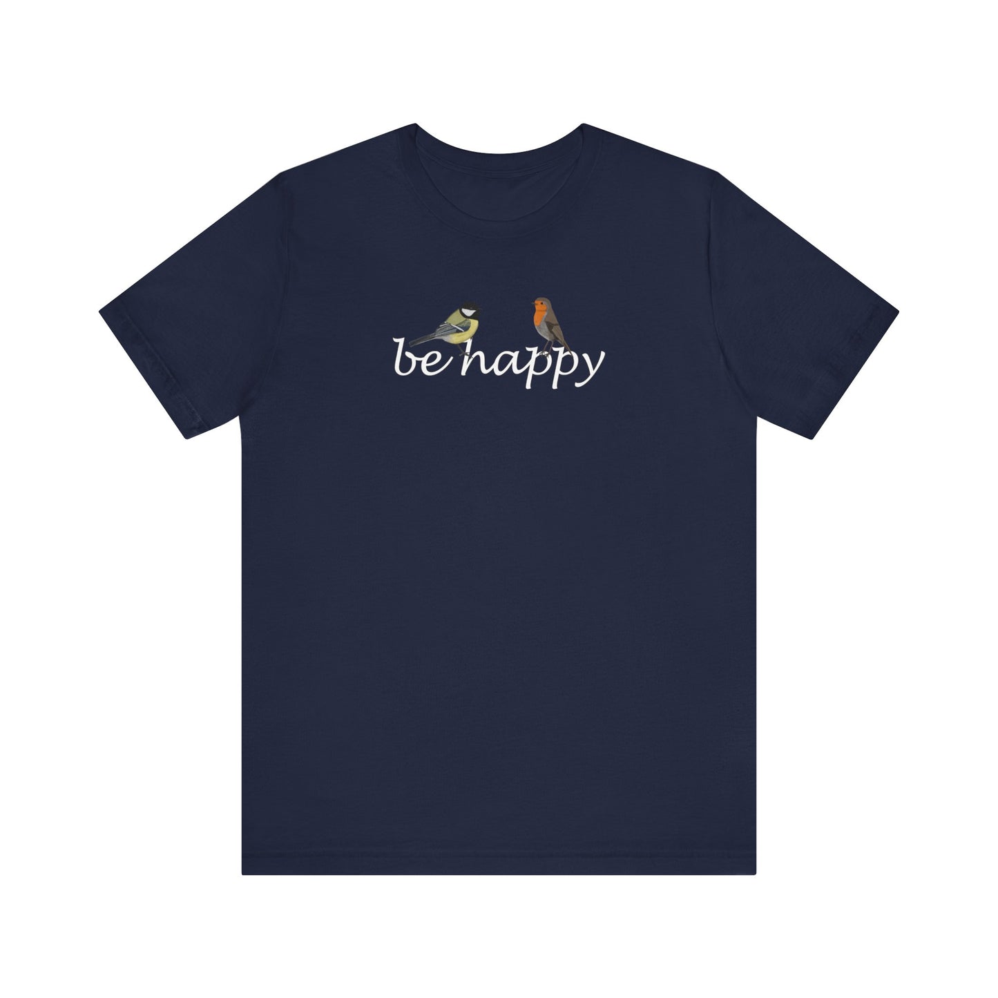 Rotkehlchen und Kohlmeise T-Shirt in Black