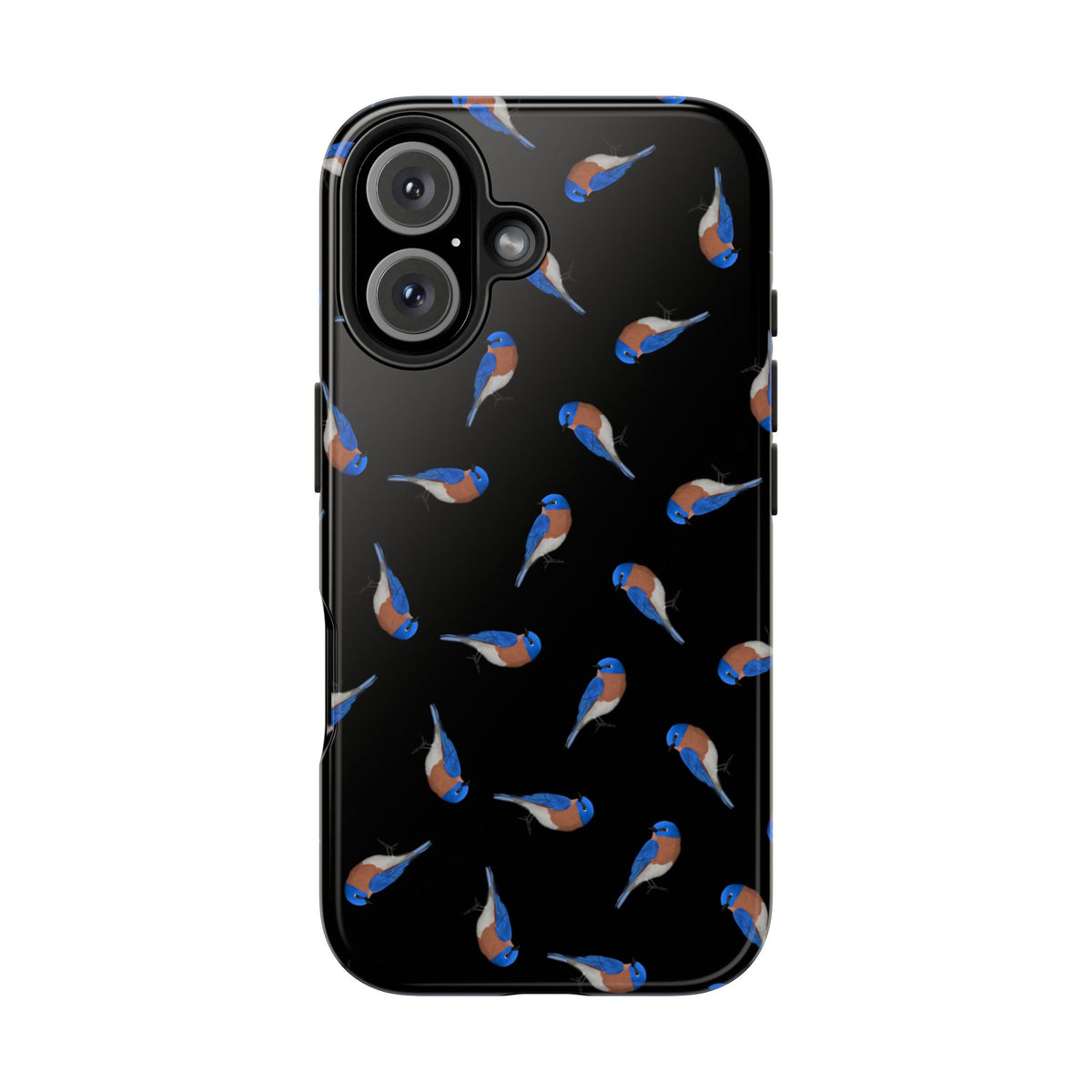 Bluebird iPhone Case Black – Premium Tough Phone Cover for Bird Lovers