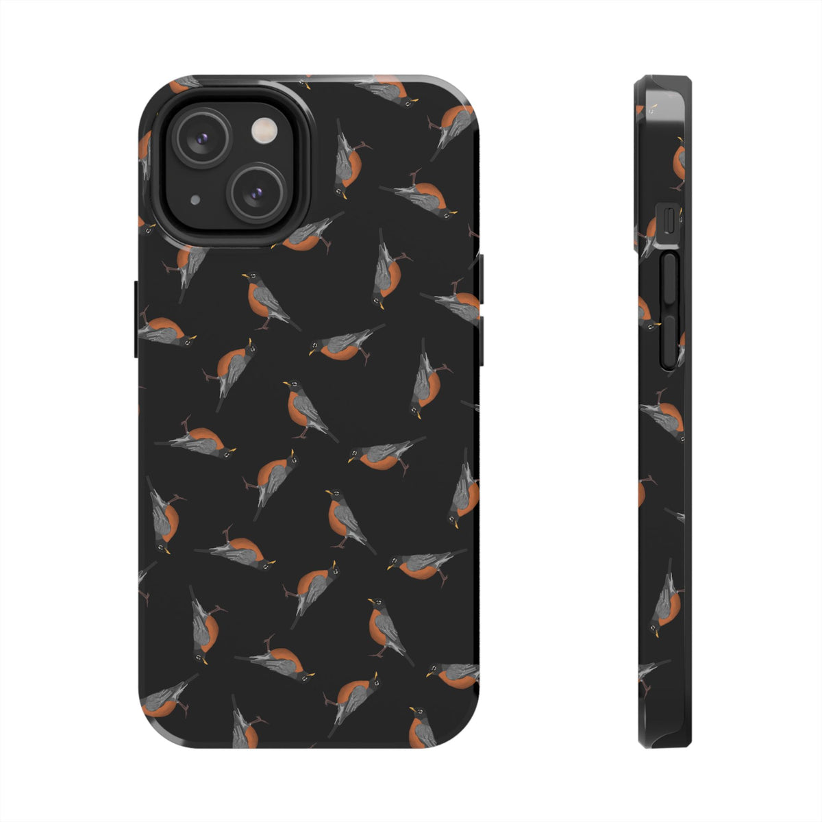 American Robin iPhone Case Black – Premium Tough Phone Cover for Bird Lovers