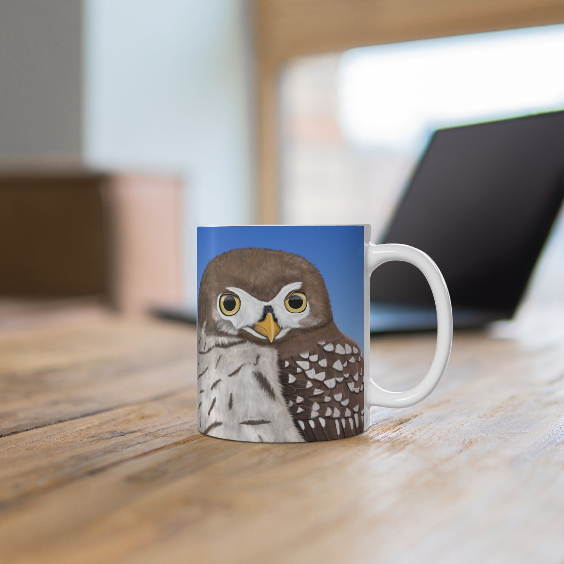 Little Owl Bird Ceramic Mug 11oz - jz.birds