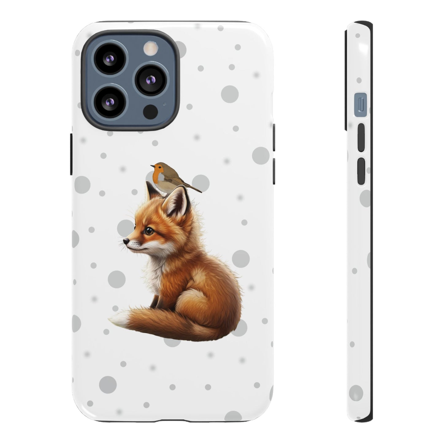 Rotkehlchen mit Fuchs iPhone & Google Pixel Tiermotiv Handyhülle - Tierisch guter Schutz