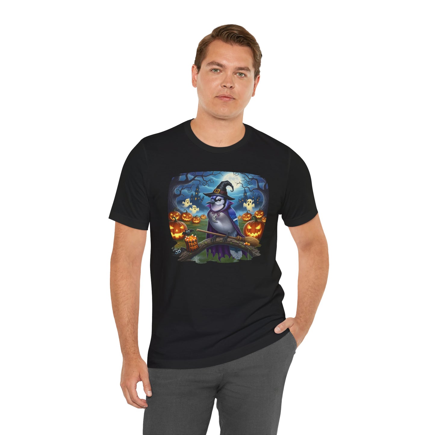 Blue Jay Halloween Bird T-Shirt - Spooky Halloween Costume for Bird Lovers