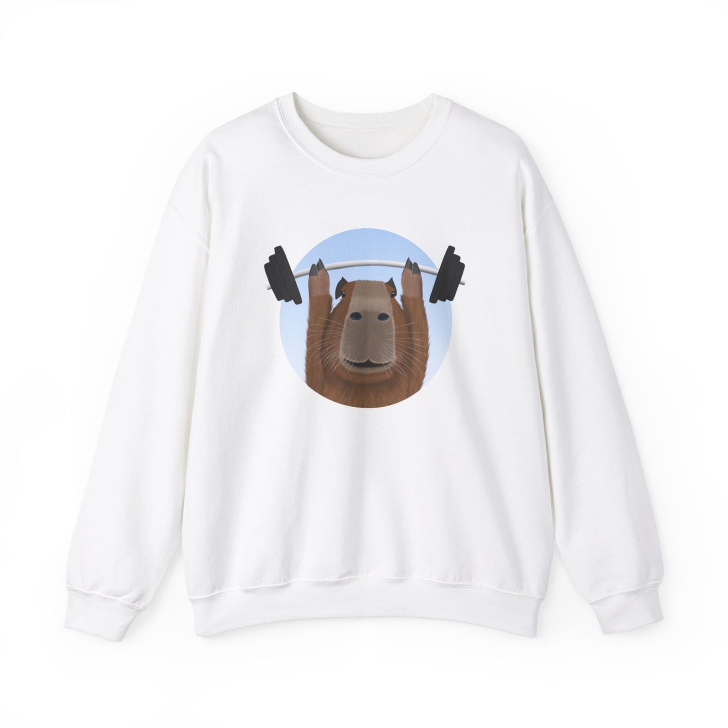 Capybara Weight Lifting Gym Workout Sweatshirt
