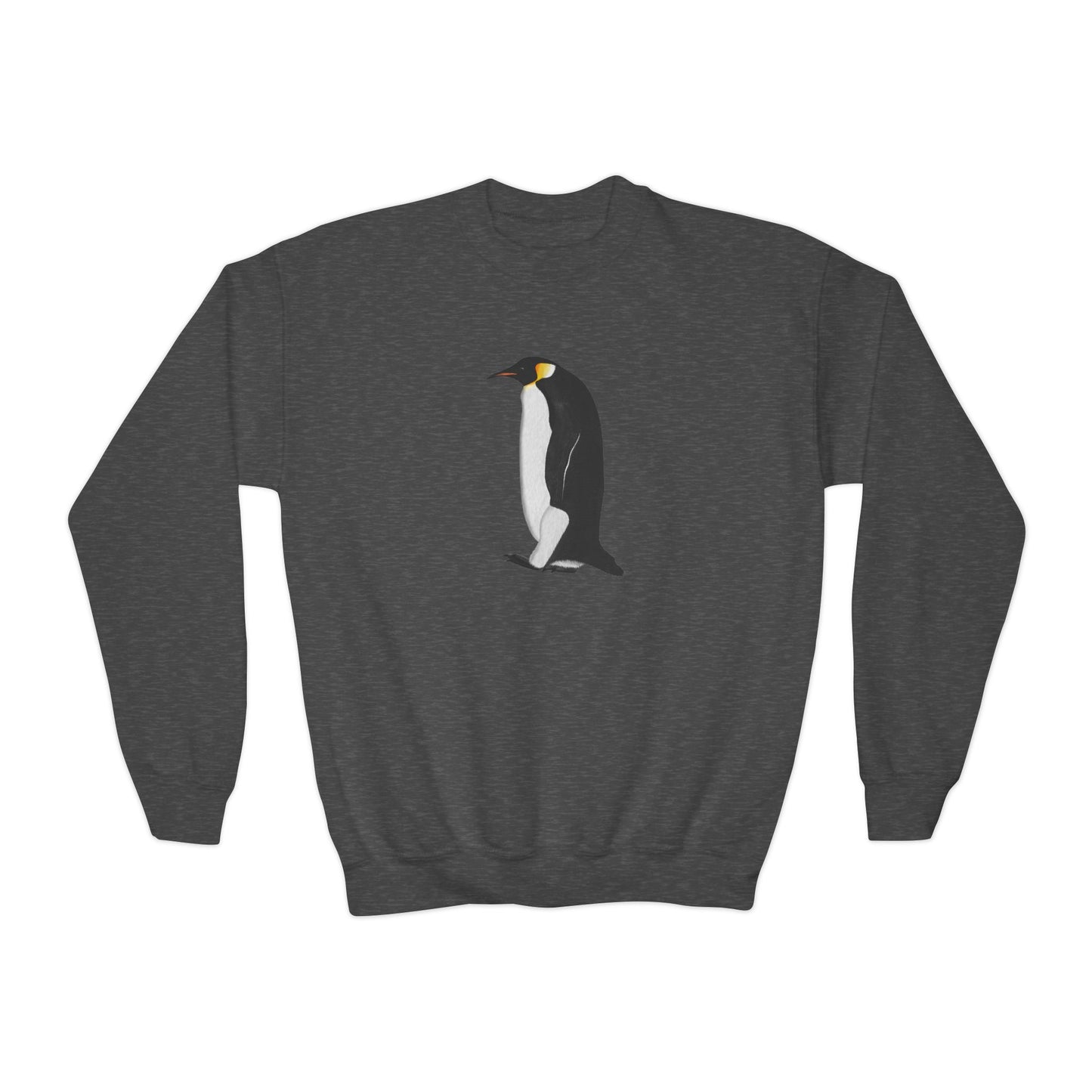 Emperor Penguin Bird Birdwatching Youth Crewneck Sweatshirt Sweatshirts – Casual Kids Clothing, Cool Weather Outfit