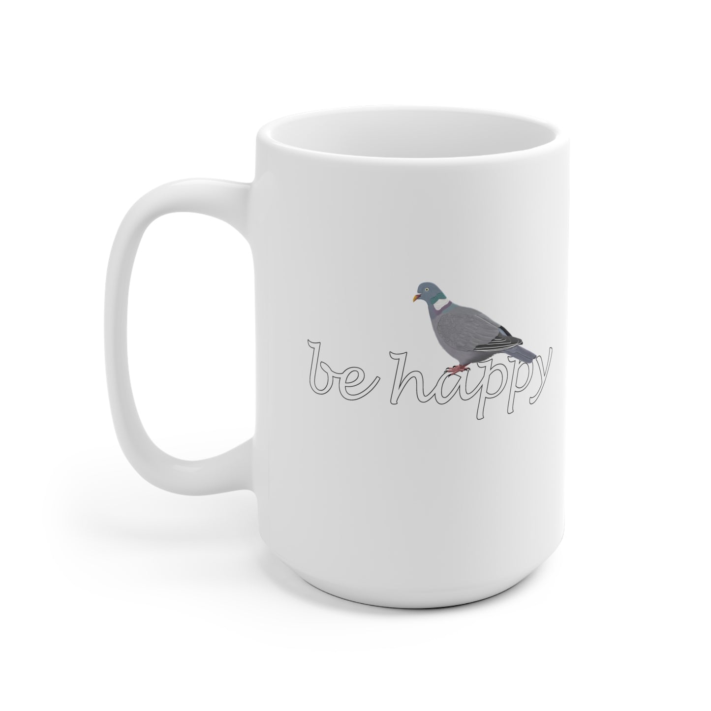 Ringeltaube Be Happy Vogel Tasse für Vogelfreunde