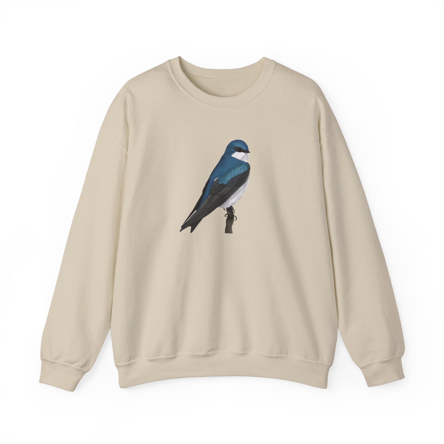 Tree Swallow Sweatshirt on Crew neck background