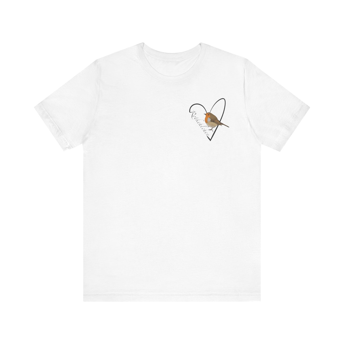 Rotkehlchen Vogel Singvogel T-Shirt mit Herz für Vogelfreunde