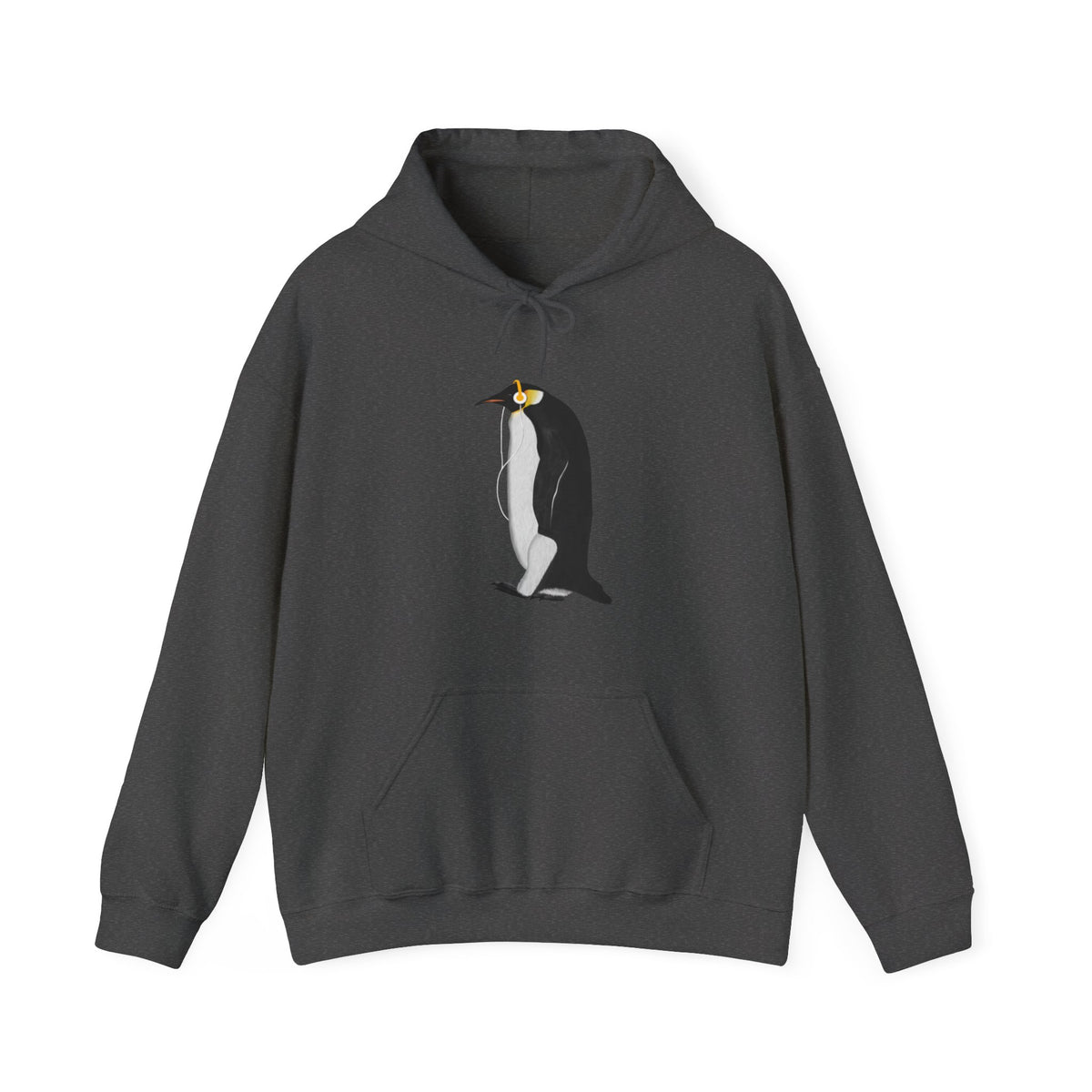 Penguin with Music Headphones Bird Birdwatching Birdlover Hoodie – DTG, Hoodies