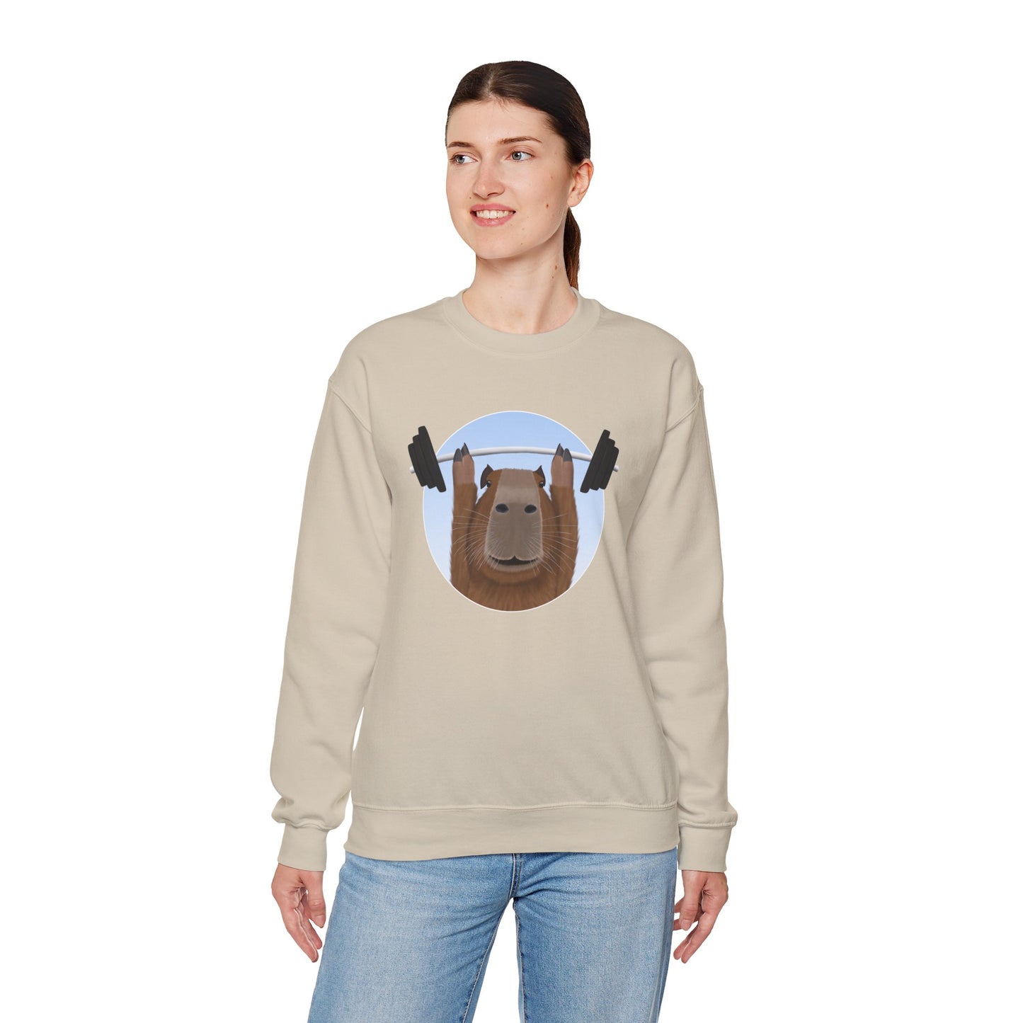 Capybara Weight Lifting Gym Workout Sweatshirt
