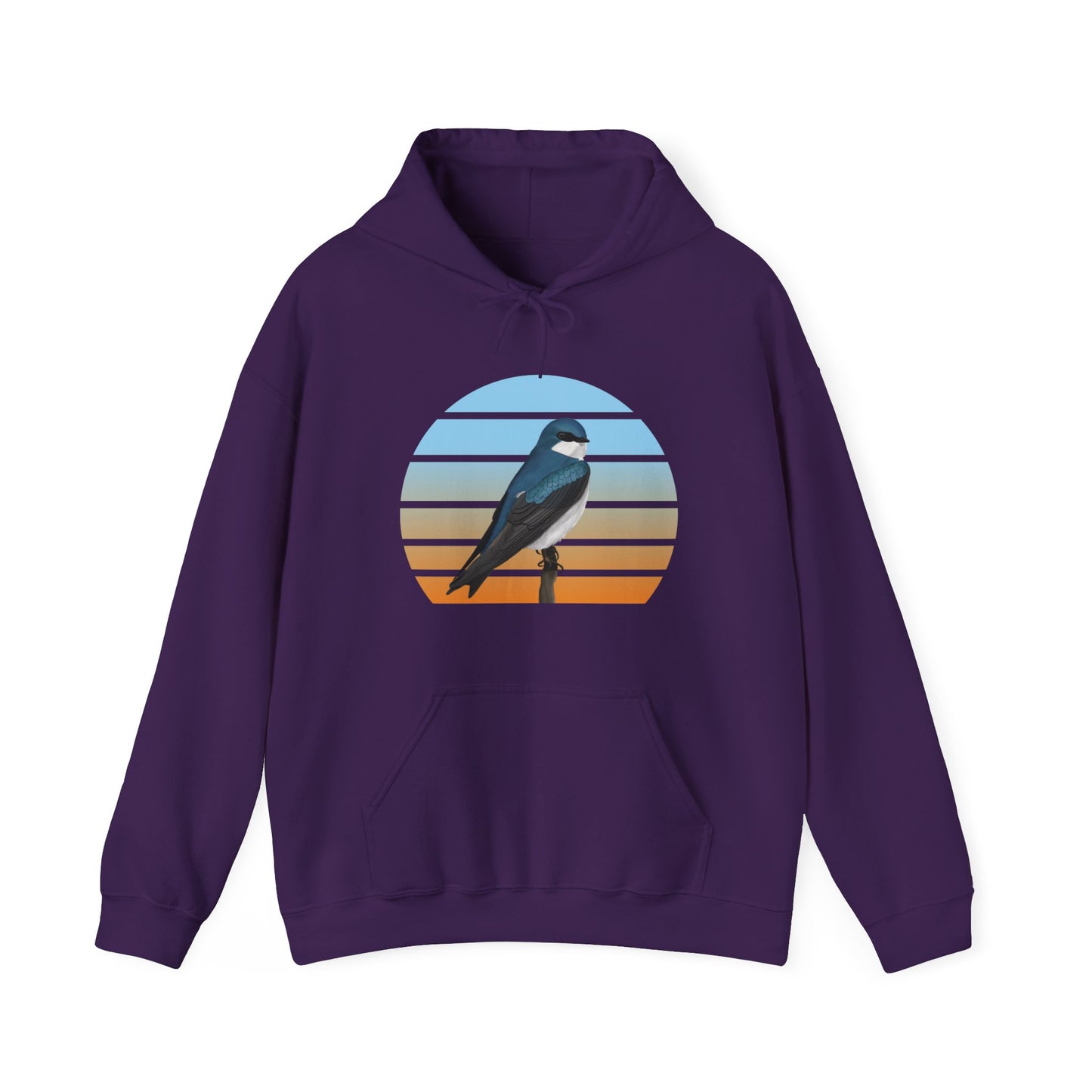 Tree Swallow Hoodie on bird background