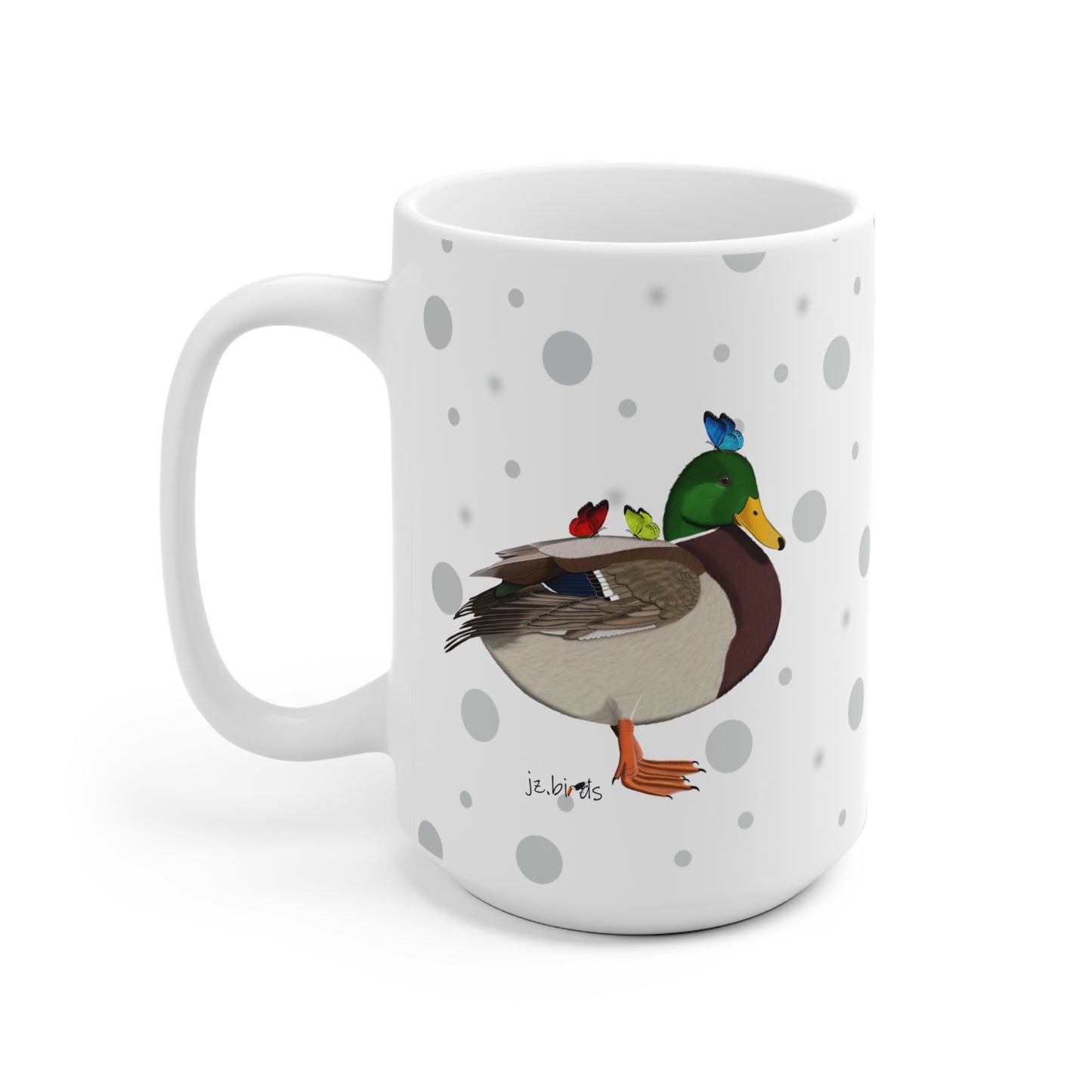 Ente mit Schmetterlingen Tasse – 11 oz, 11oz
