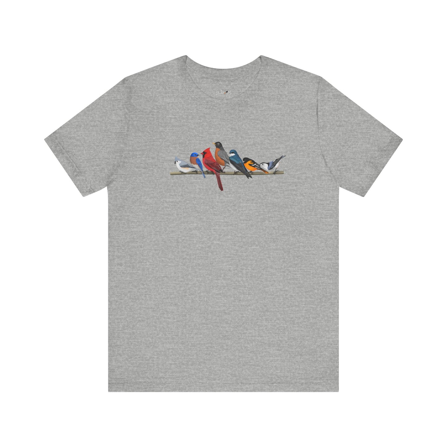 Birds on a Branch Robin Cardinal Oriole Bluebird Tree Swallow Bluebird Birding & Birdwatching T-Shirt