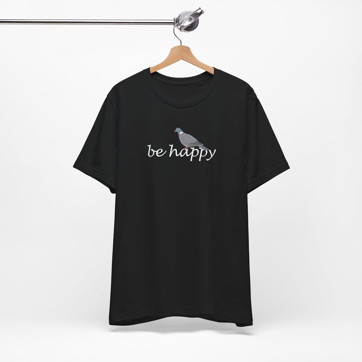 Ringeltaube Be Happy Vogel T-Shirt für Vogelfreunde
