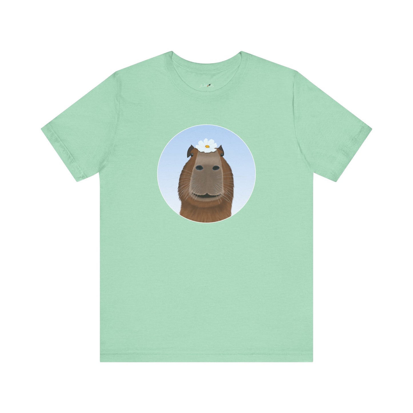 Capybara with a Flower Funny T-Shirt