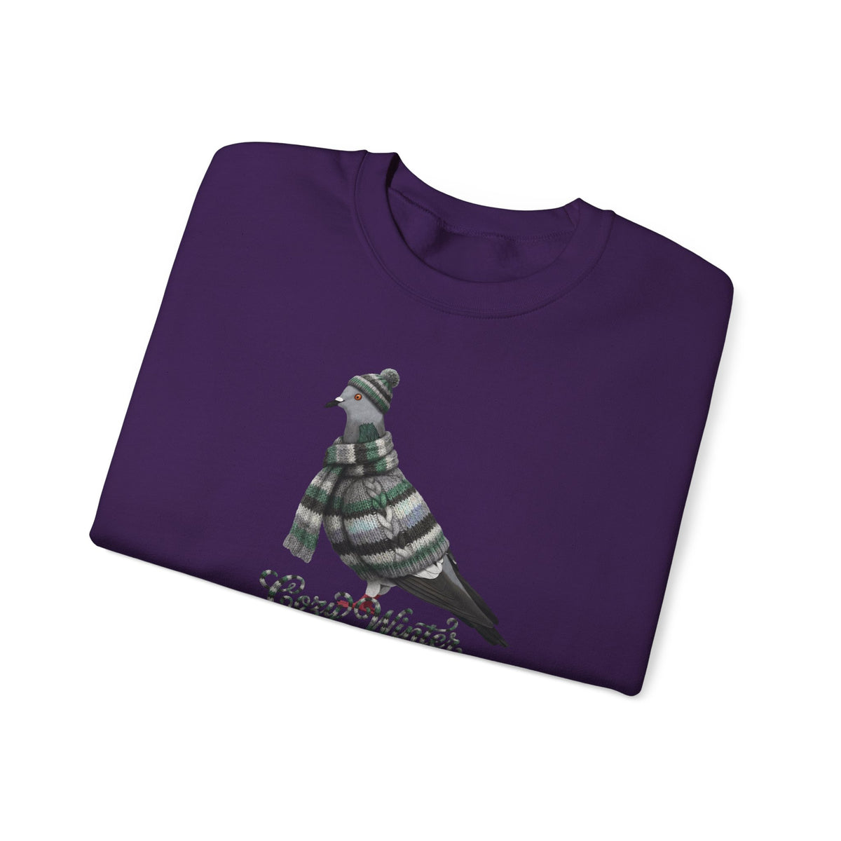 Pigeon Cozy Winter Sweatshirt | Bird Watcher Crewneck | Unisex Songbirds Wearing Knit Gift for Bird Lovers