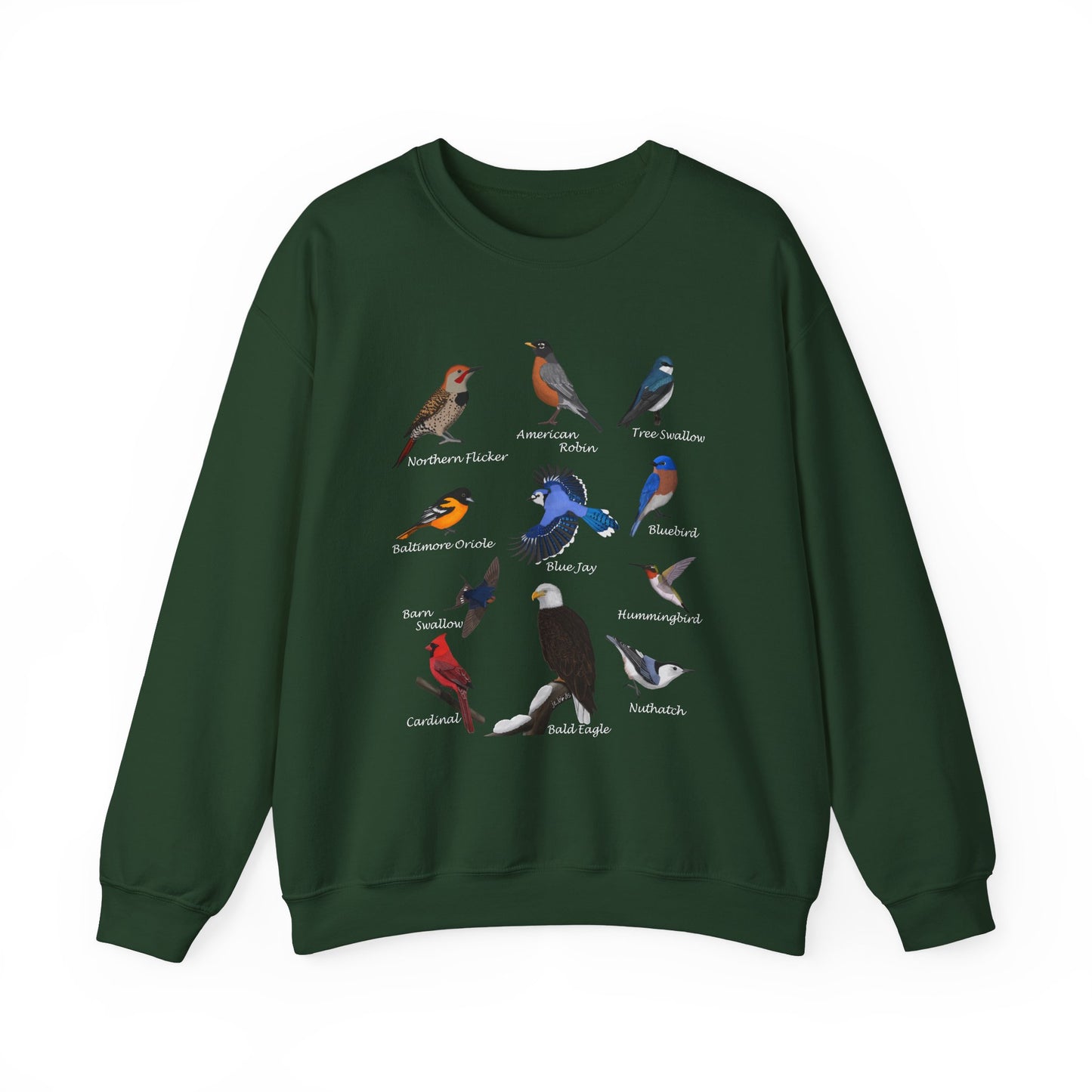Hummingbird, Blue Jay, Cardinal, Oriole and Robin Bird Sweatshirt – Animal Lover Gift, Avian Enthusiast