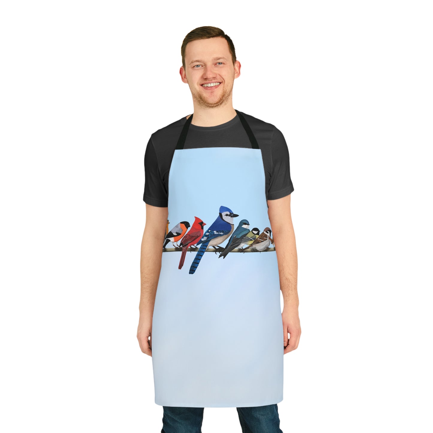 Garden Birds Bird Art Apron Blue - jz.birds
