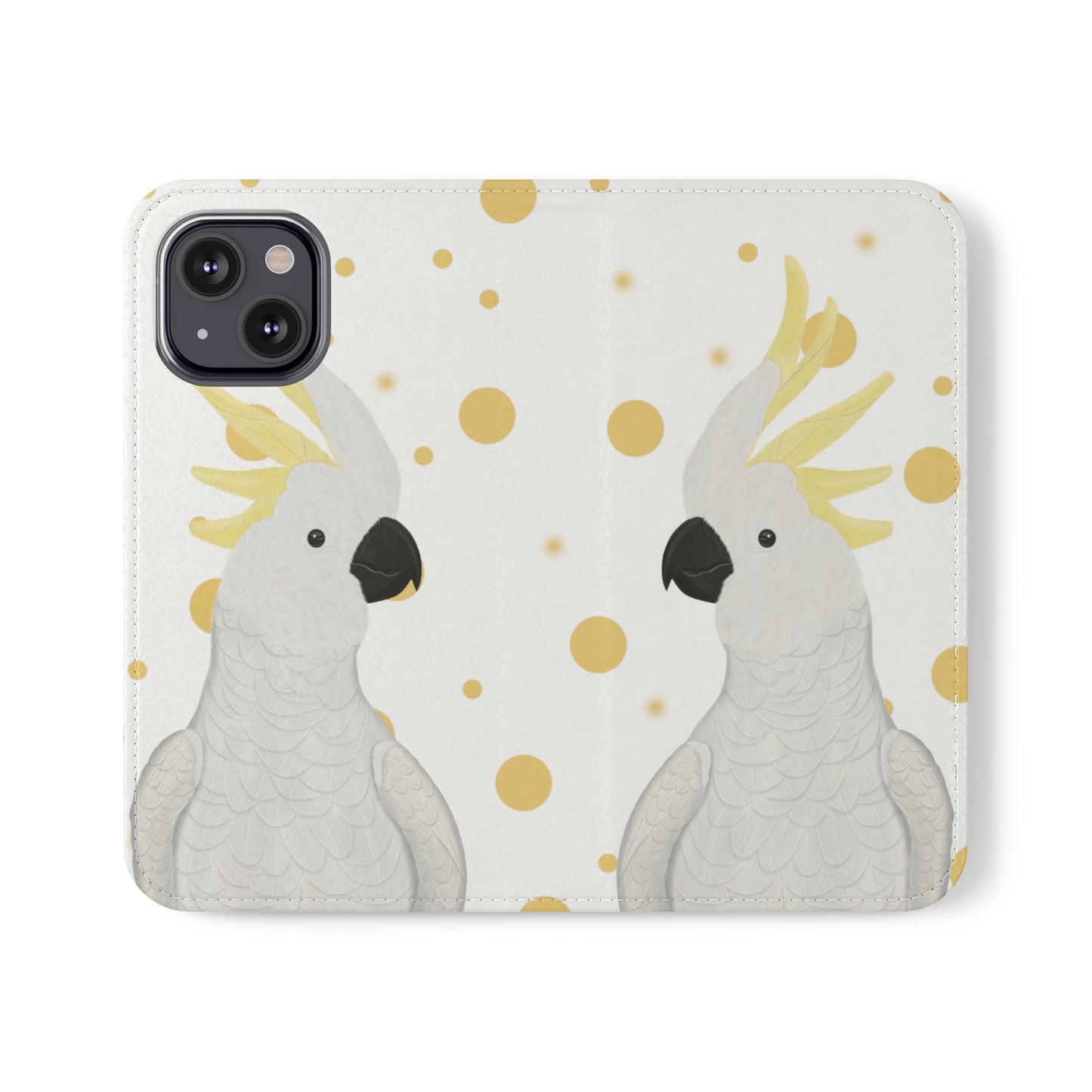 Cockatoo Bird Art Phone Flip Case