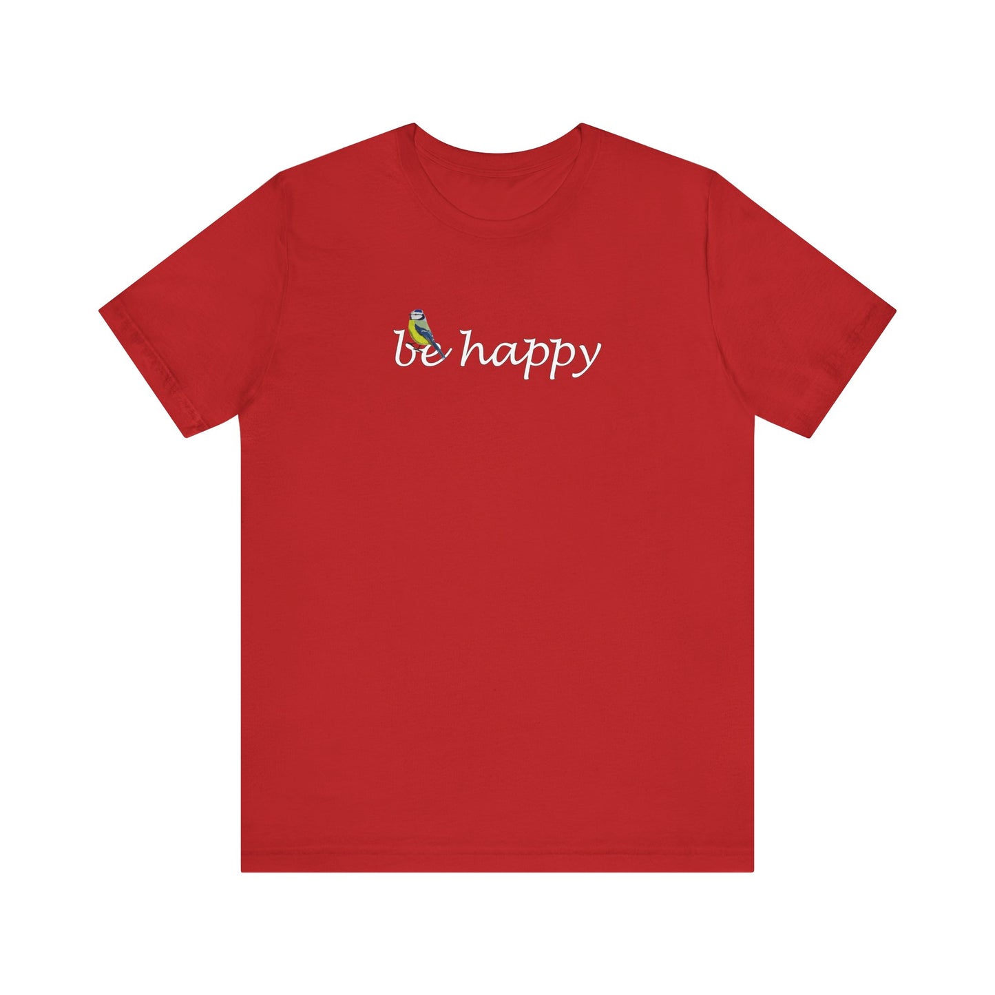 Blaumeise Be Happy Vogel T-Shirt für Vogelfreunde