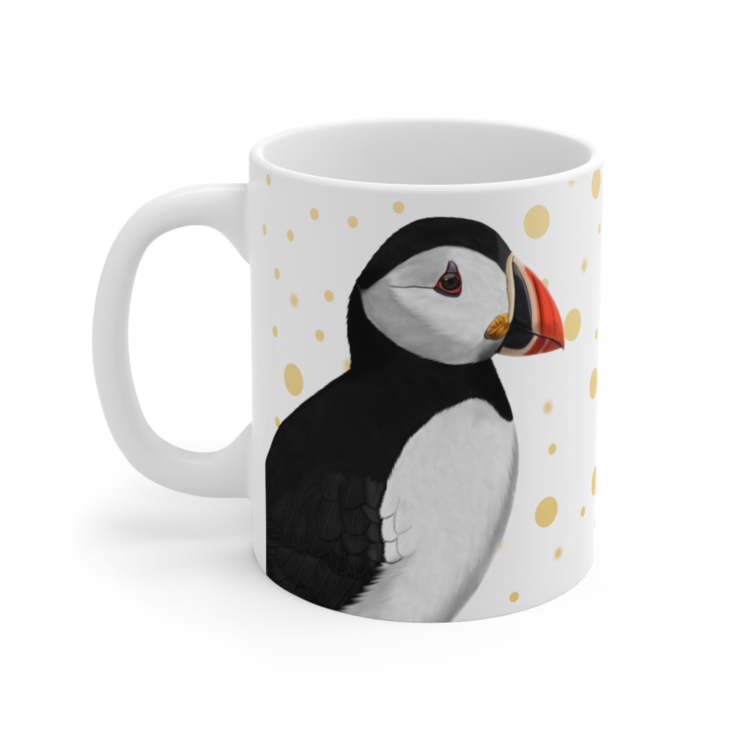 Papageitaucher mit Goldenen Punkten Vogel Tasse