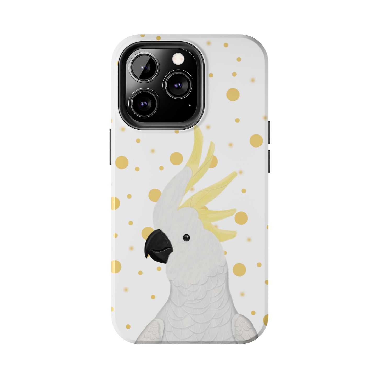 Cockatoo Bird Art Tough Phone Case White