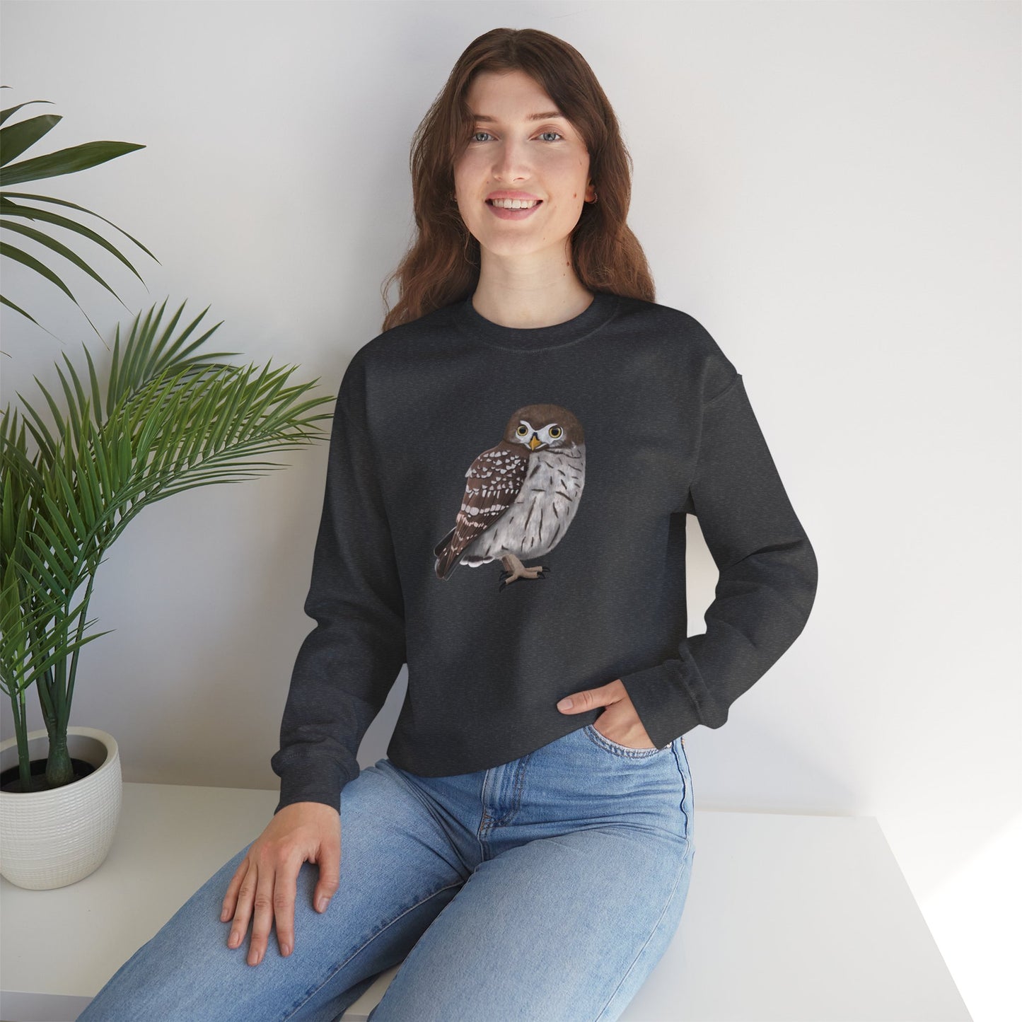 Owl Bird Watcher Biologist Crewneck Sweatshirt