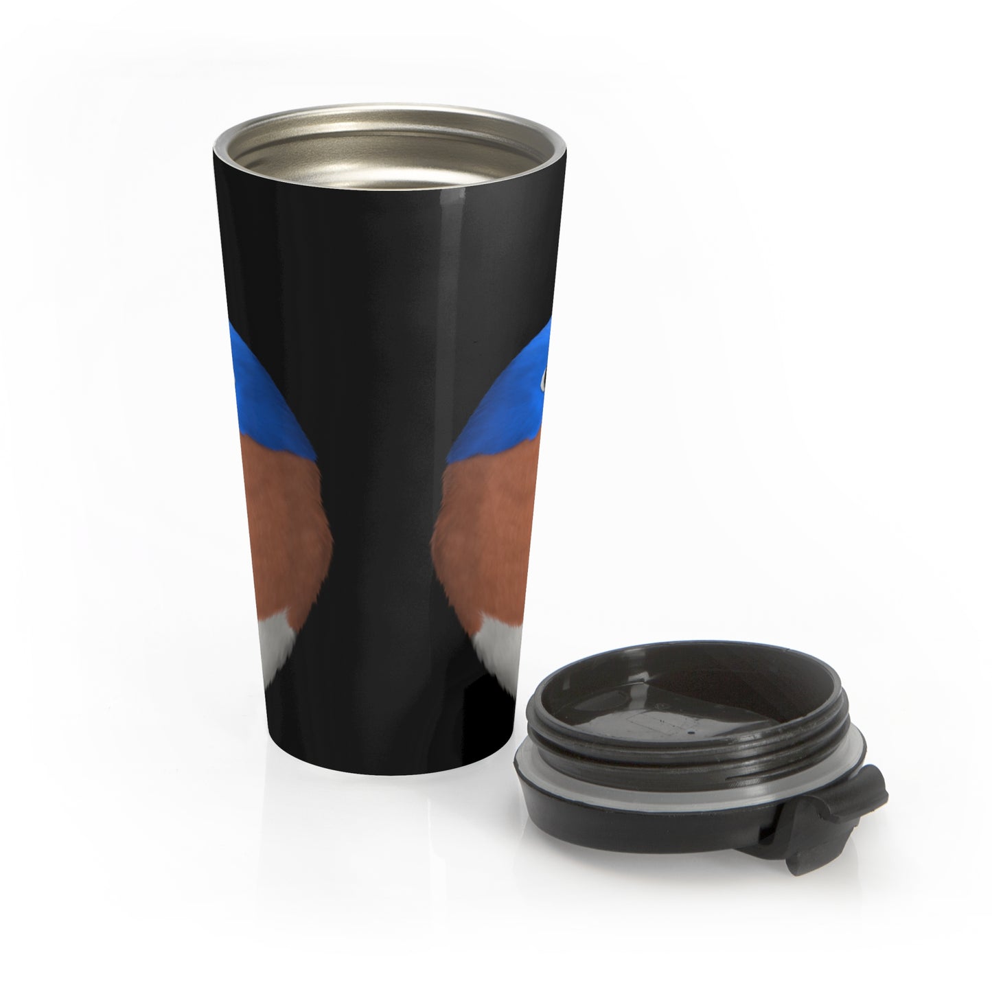 Bluebird Bird Stainless Steel Travel Mug Tumbler Black 15oz