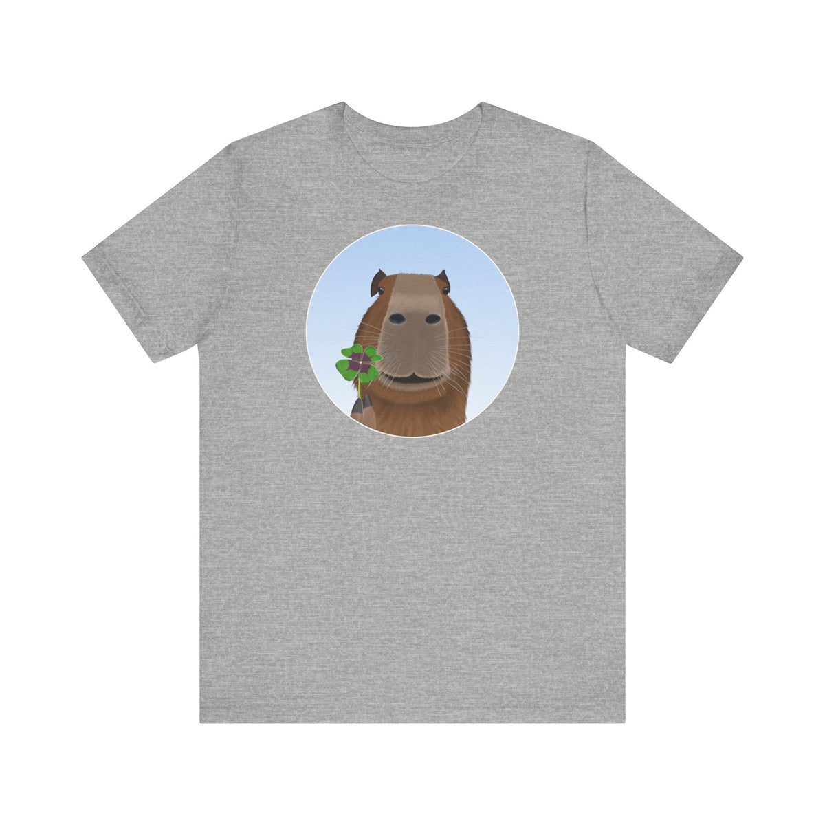 Capybara mit Glücksklee Lustiges T-Shirt für Capybara-Freunde