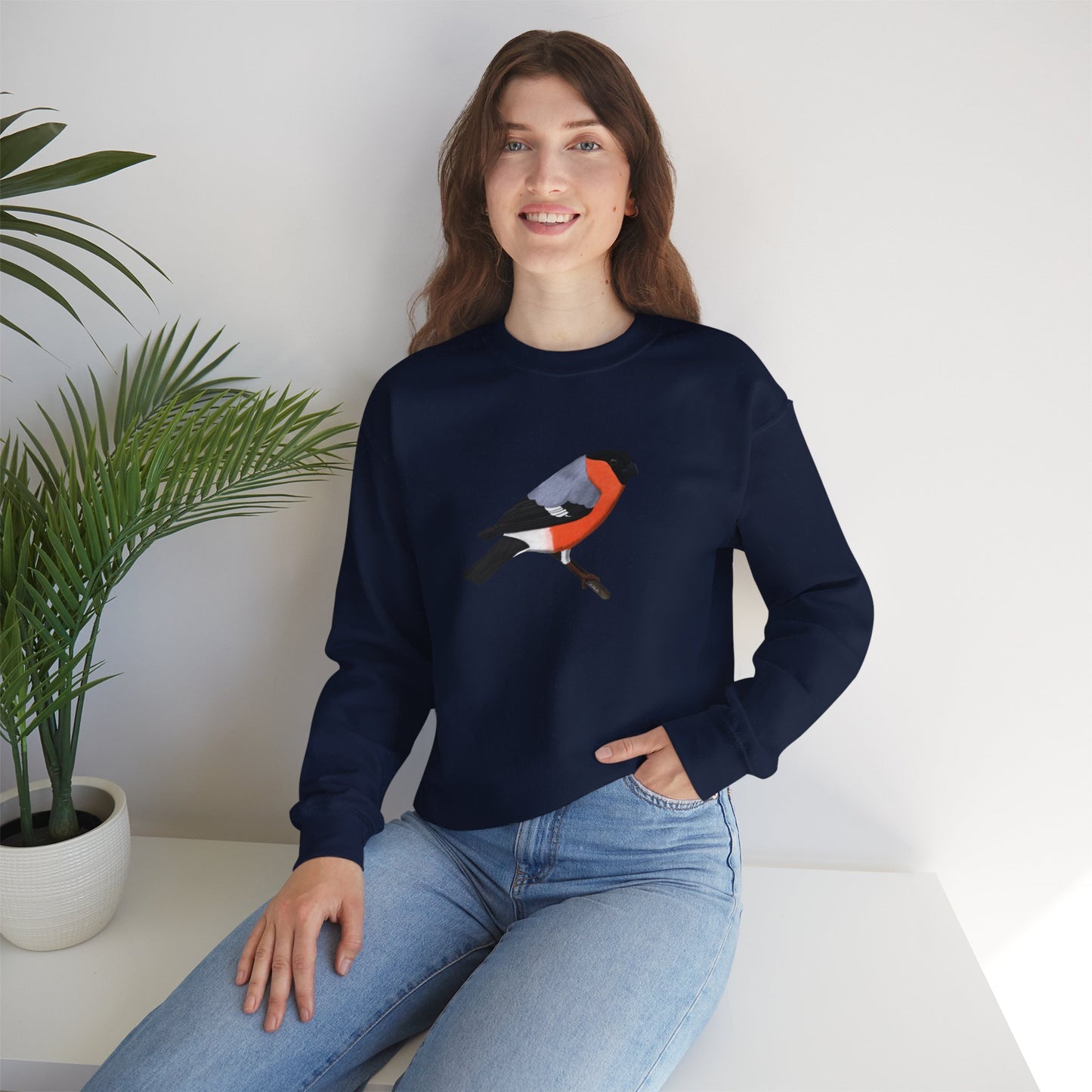 Bullfinch Bird Watcher Biologist Crewneck Sweatshirt
