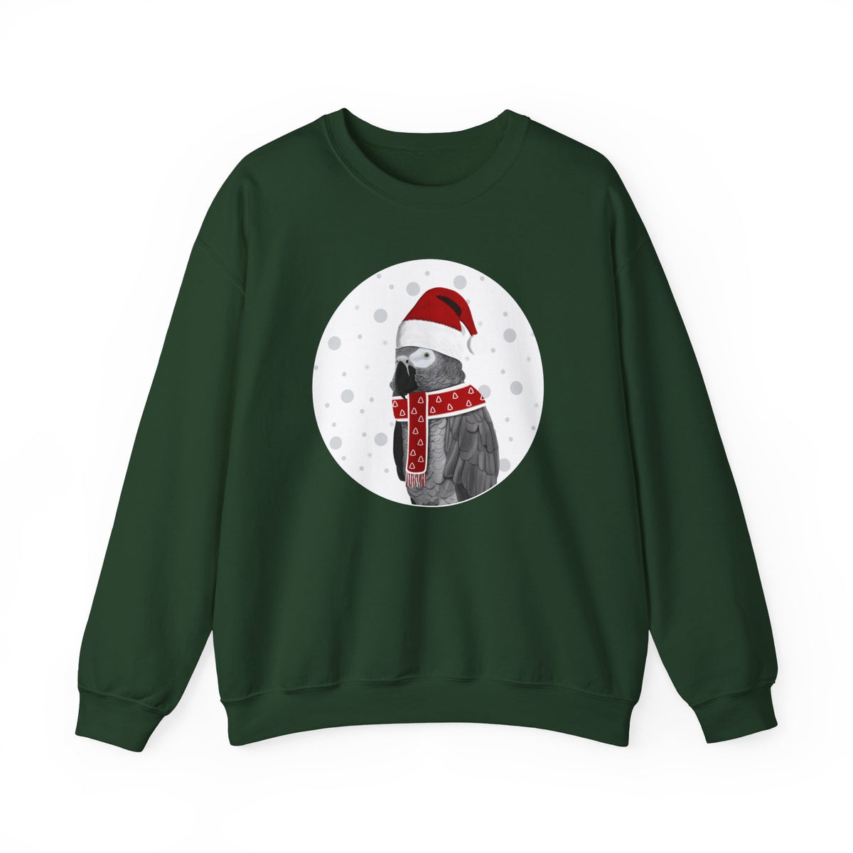 Grey Parrot Santa Claus Christmas Birdwatcher Biologist Bird Sweatshirt – Animal Lover Gift,