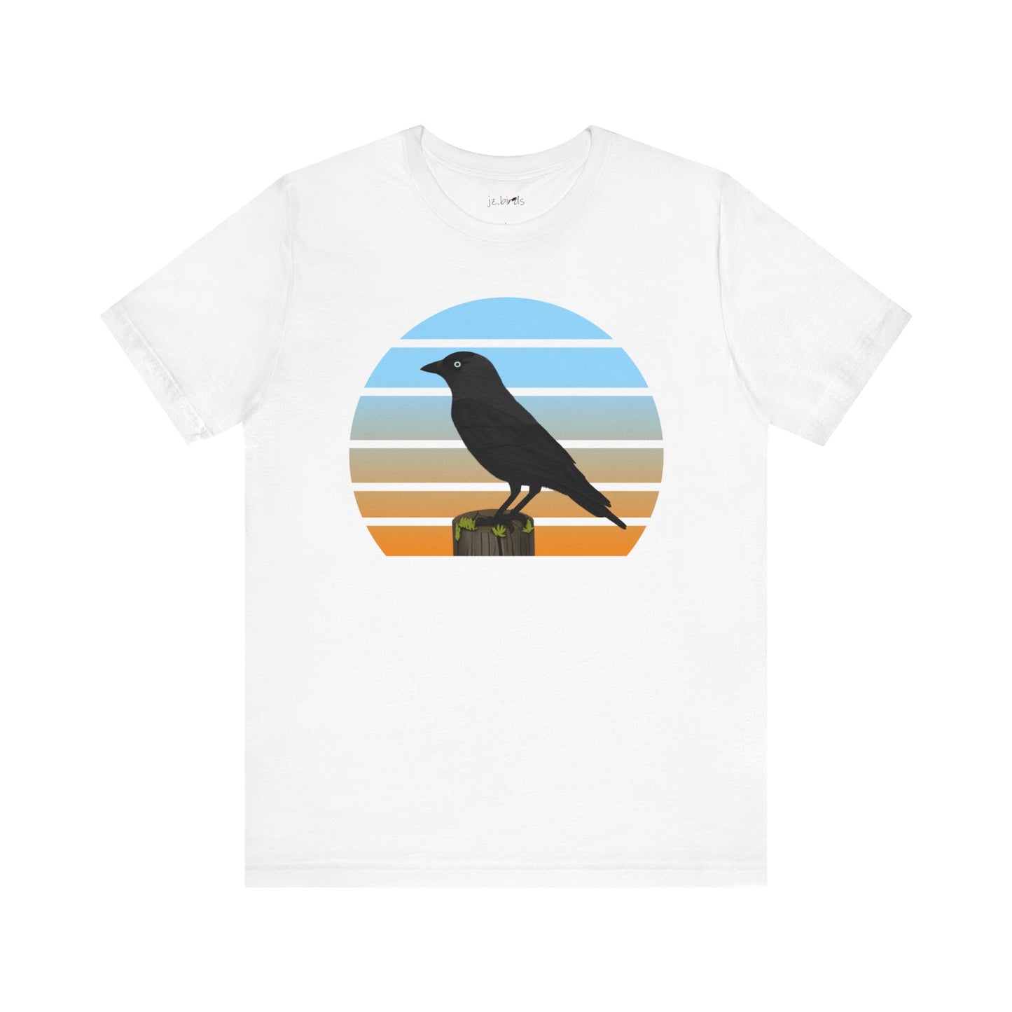 Western Jackdaw Birdwatcher Bird T-Shirt – Cotton,