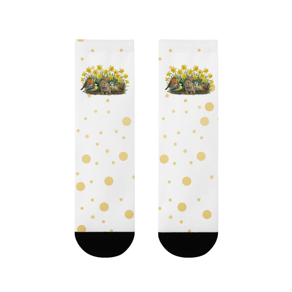Rotkehlchen, Zaunkönig und Meise Socken – Accessories, All Over Print