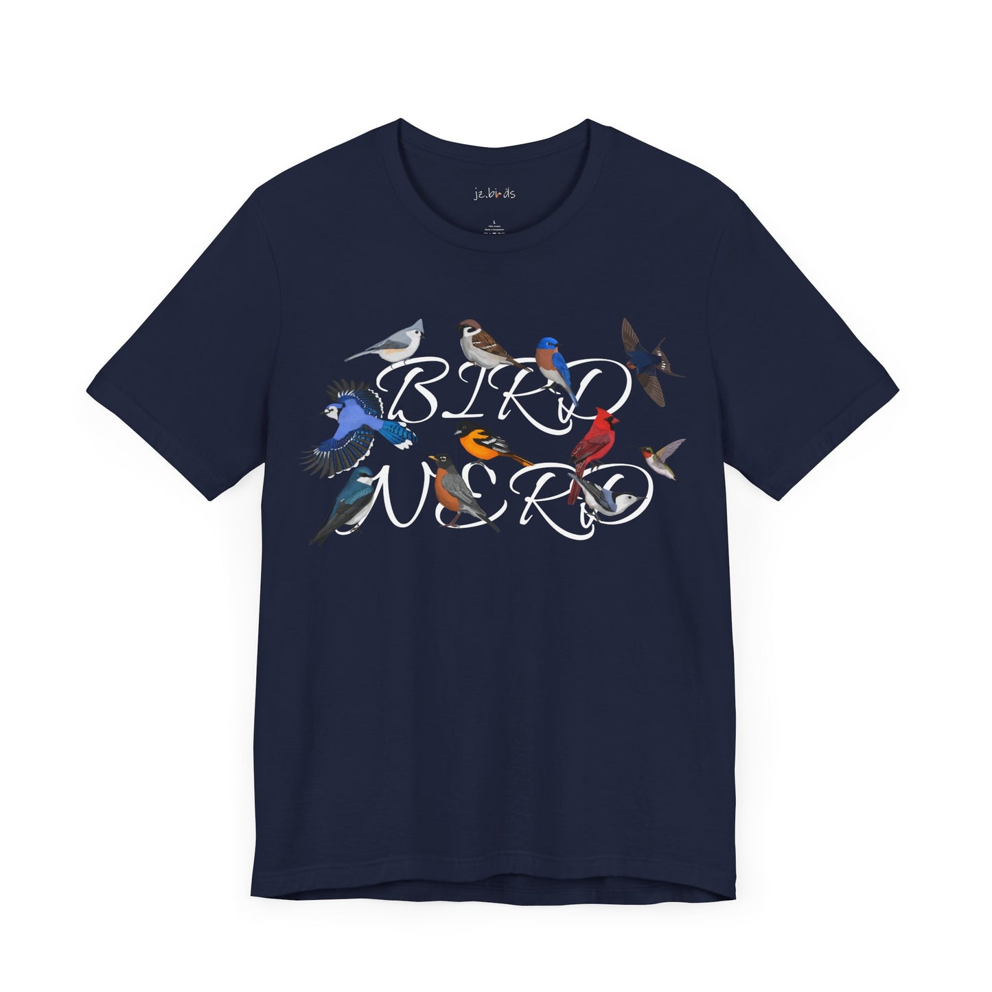Bird Nerd Blue Jay Cardinal Robin Hummingbird Oriole Birdwatcher T-Shirt