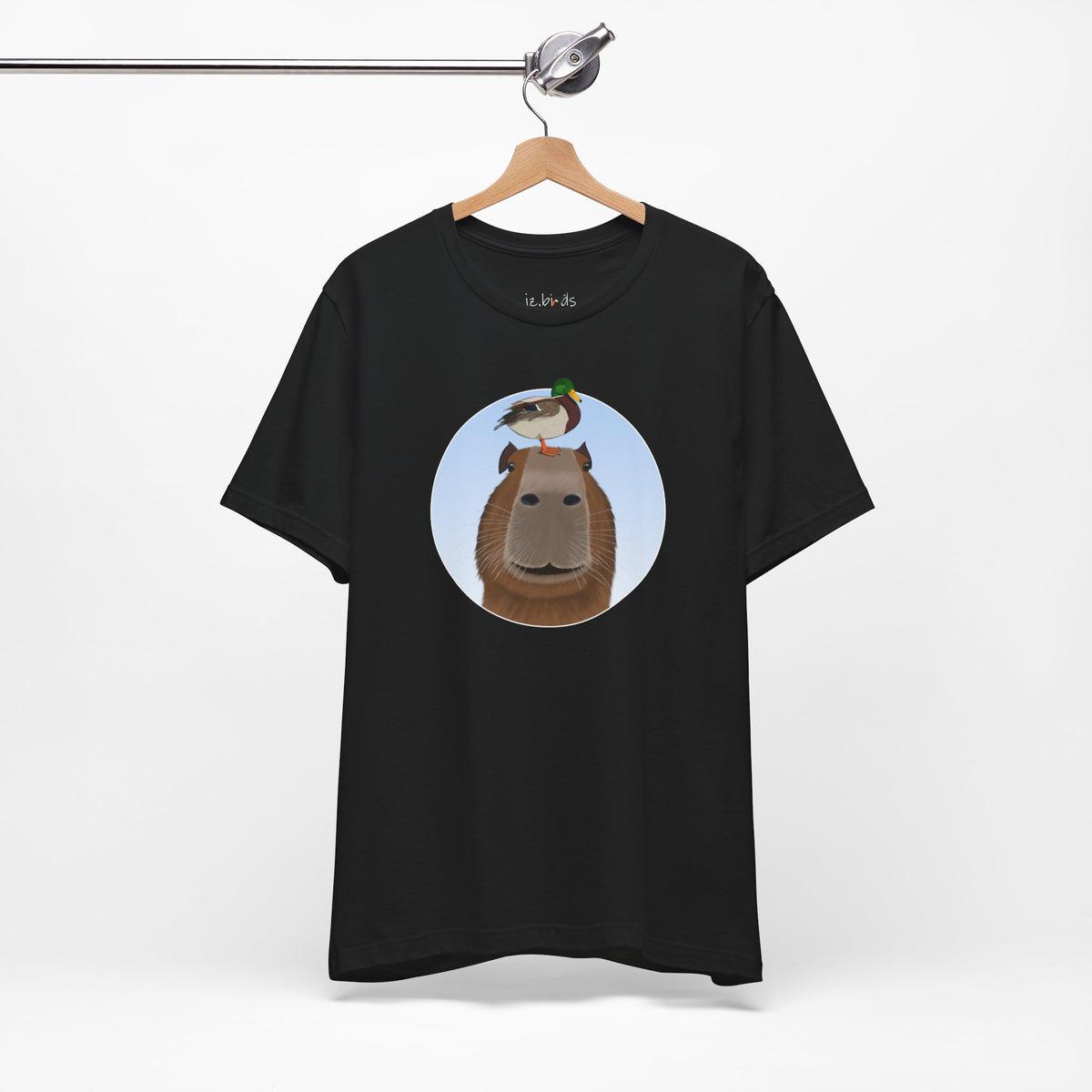Capybara with Mallard Duck Funny Bird T-Shirt
