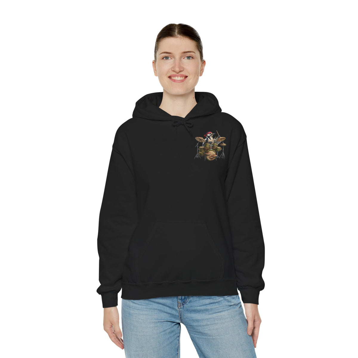 Sigi Specht am Schlagzeug – Premium Band-Hoodie | Die Gartenvögel