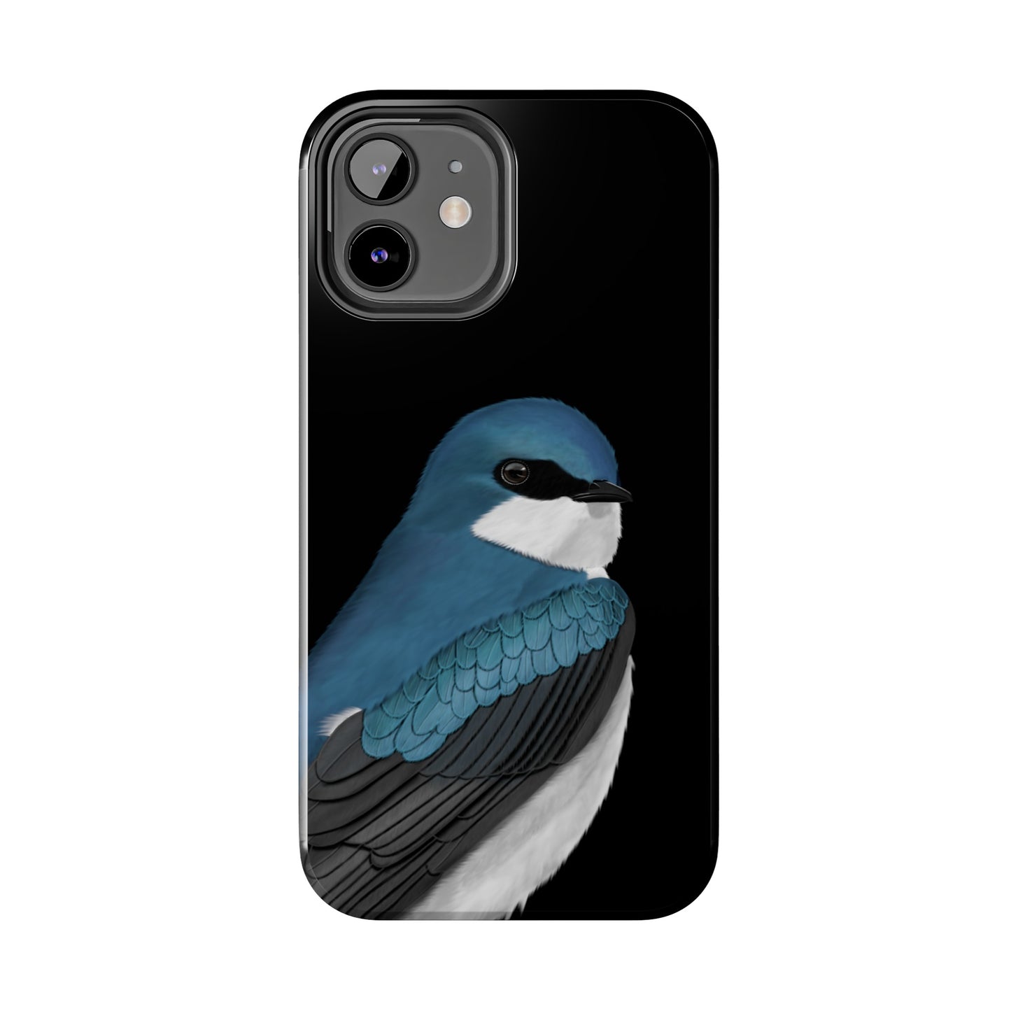 Tree Swallow Bird Art Tough Phone Case Black