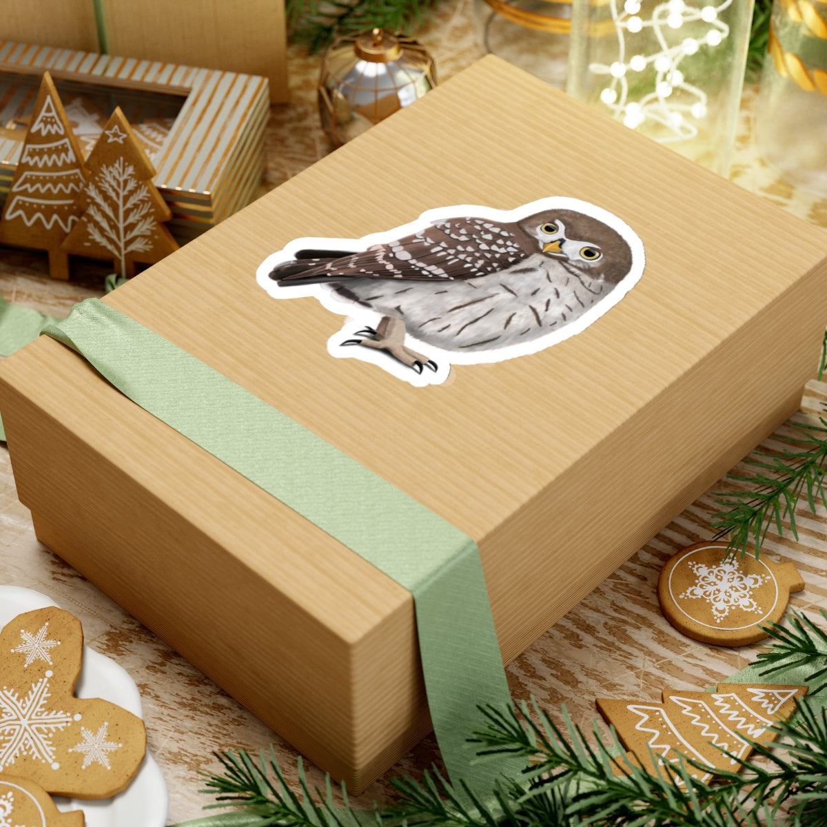 Owl Bird Kiss-Cut Sticker - jz.birds