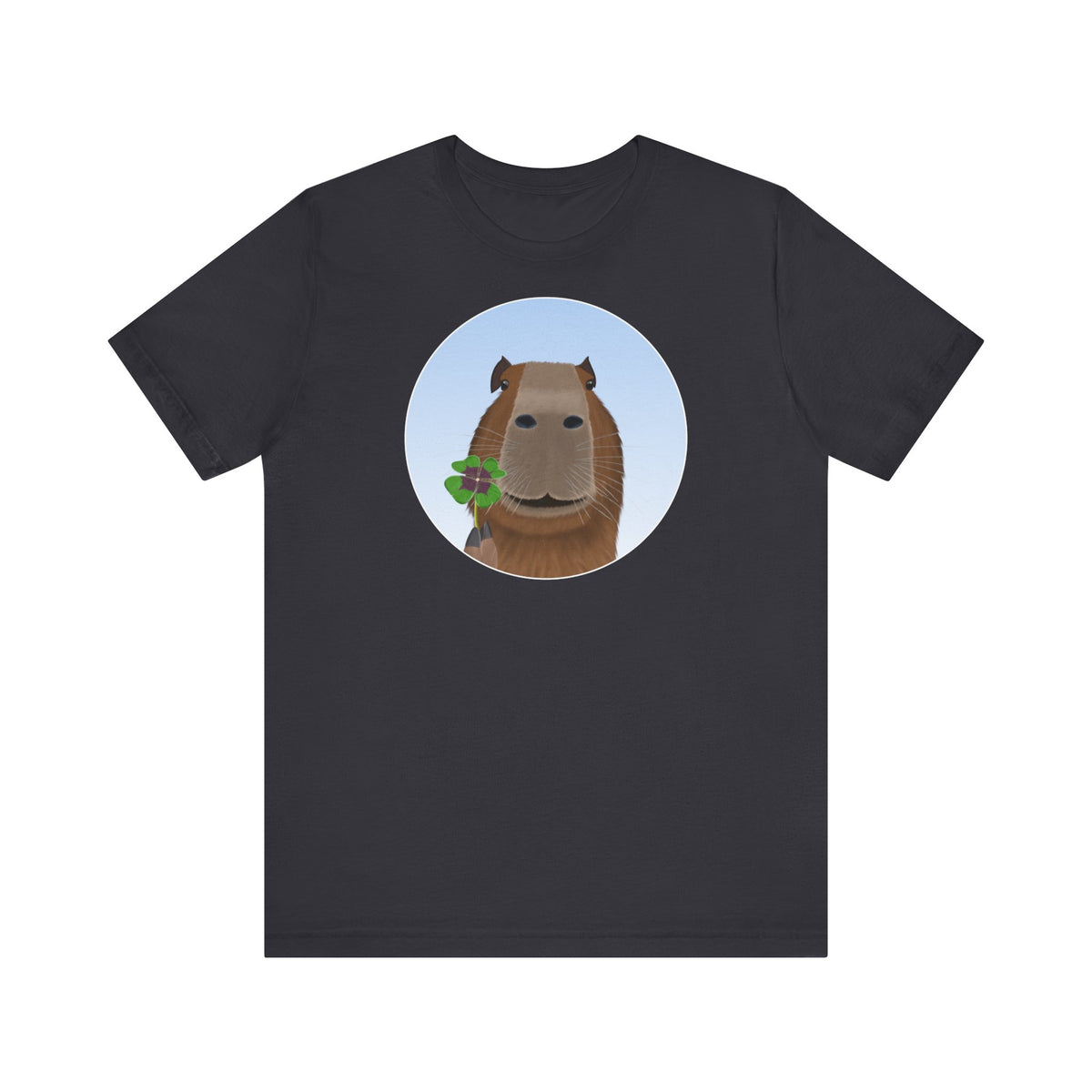 Capybara mit Glücksklee Lustiges T-Shirt für Capybara-Freunde