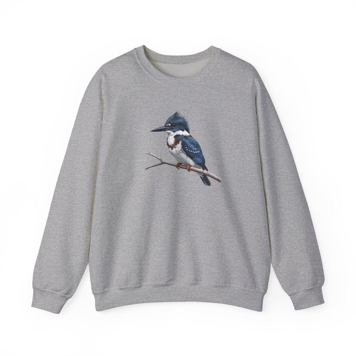 Belted Kingfisher Sweatshirt on Animal Lover Gift background
