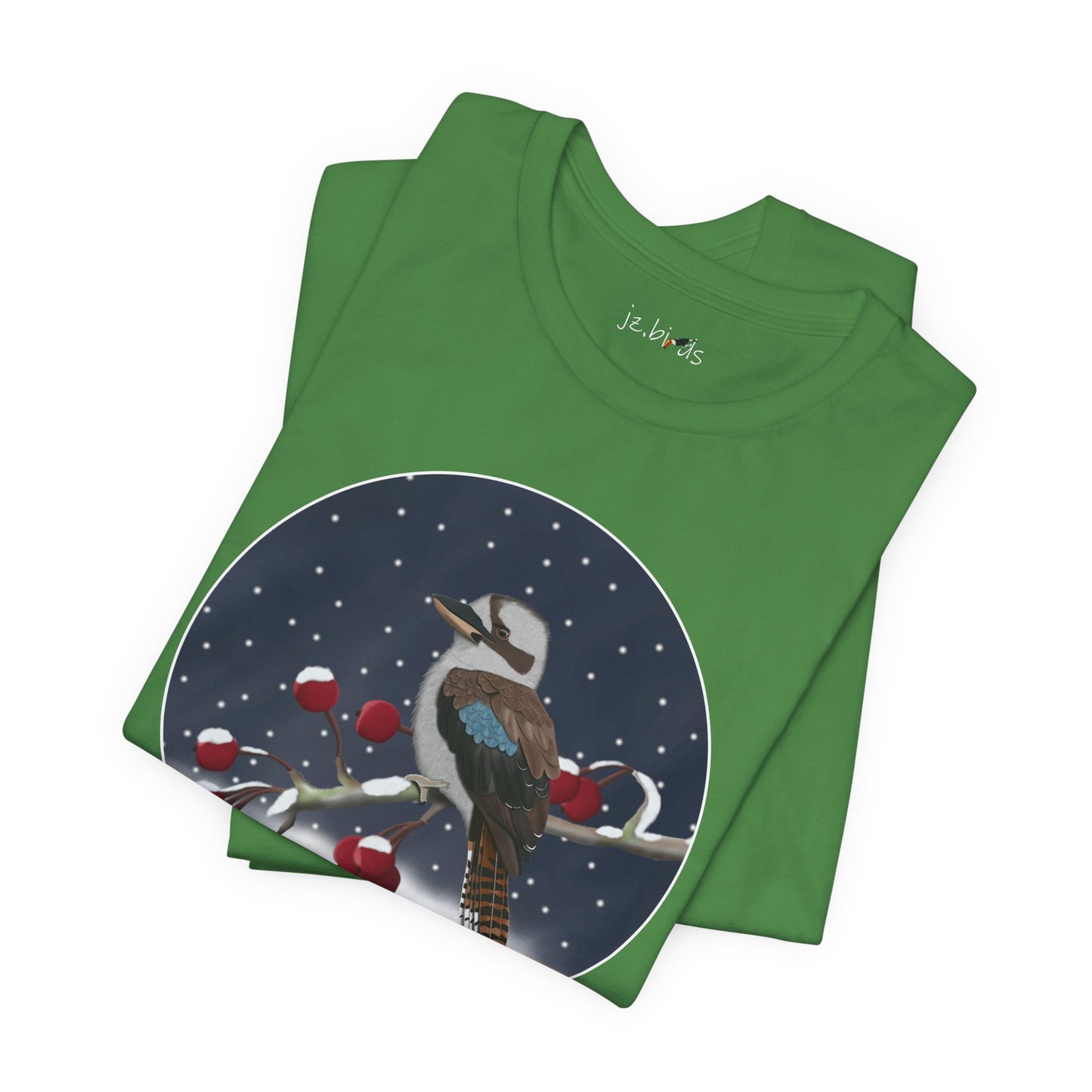 Kookaburra on a Winter Branch Birdwatcher Christmas Bird T-Shirt