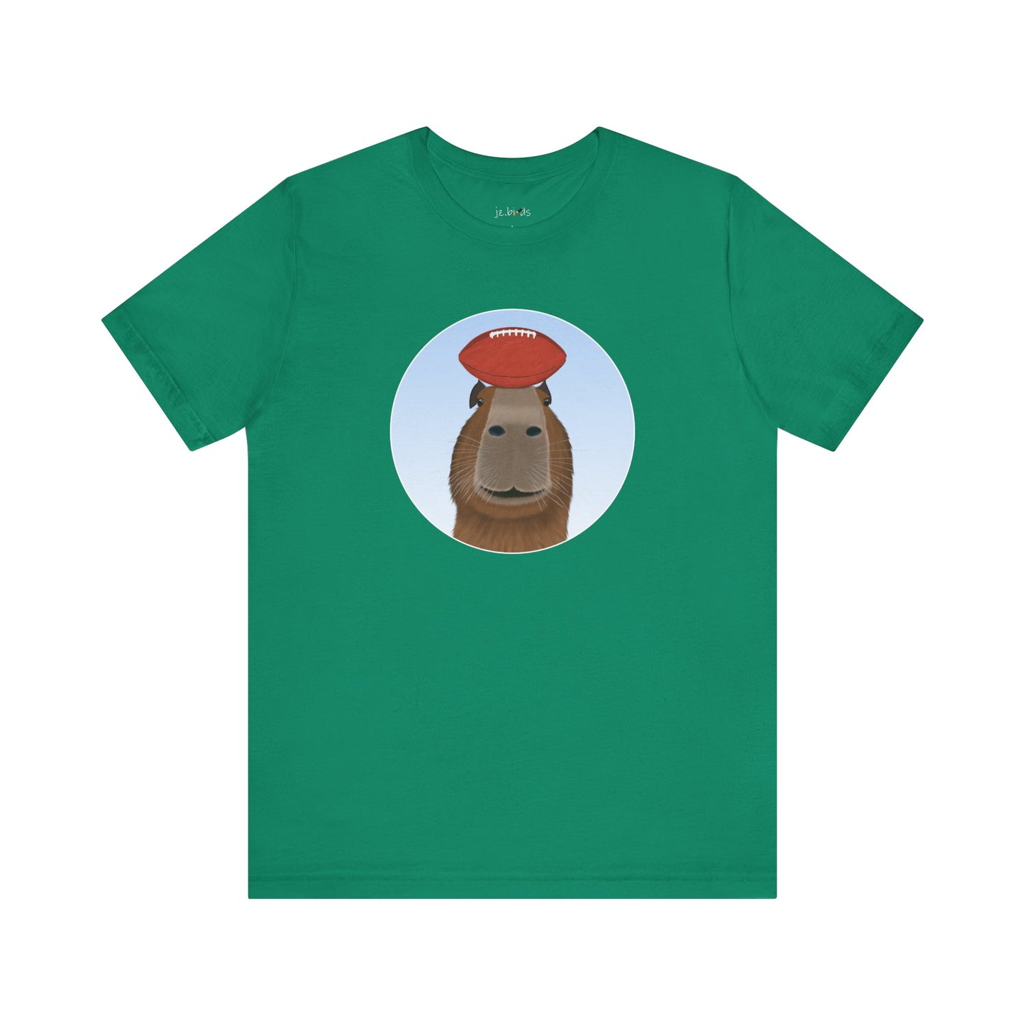 Capybara with Football Funny T-Shirt