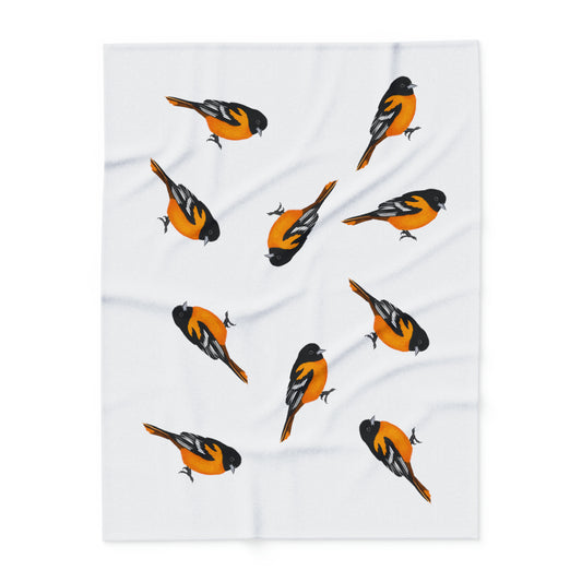 baltimore oriole bird blanket