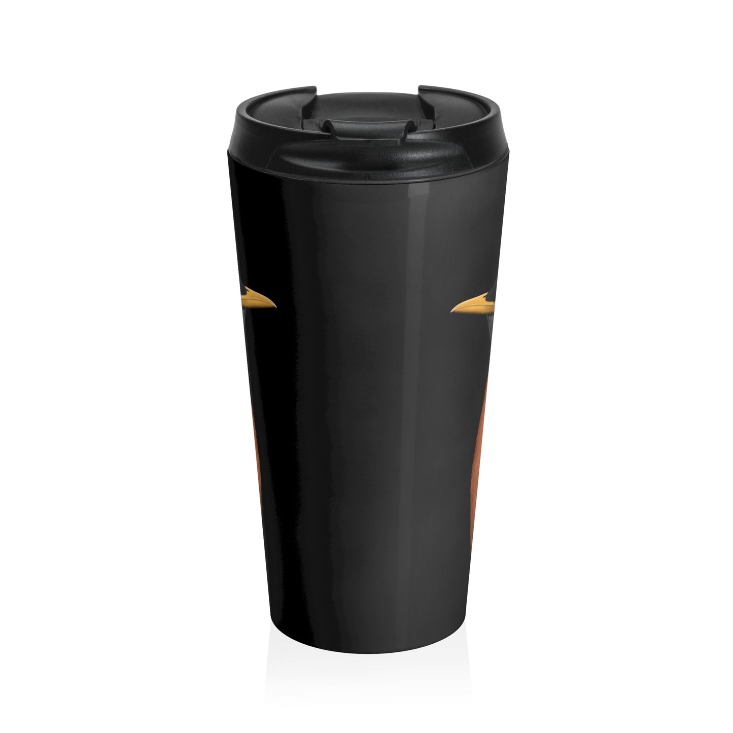 Robin Bird Stainless Steel Travel Mug Tumbler Black 15oz