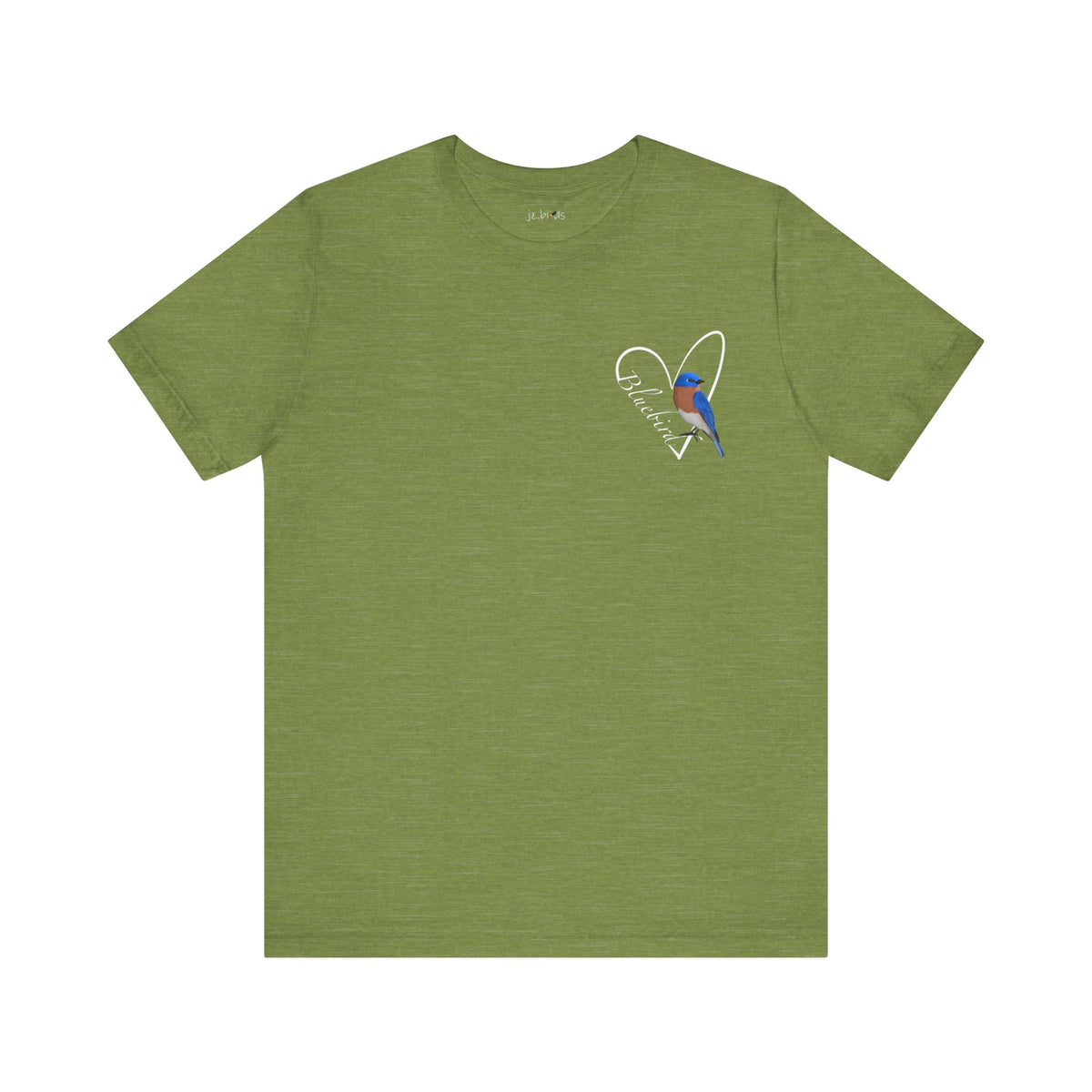 Eastern Bluebird T-Shirt on Cotton background